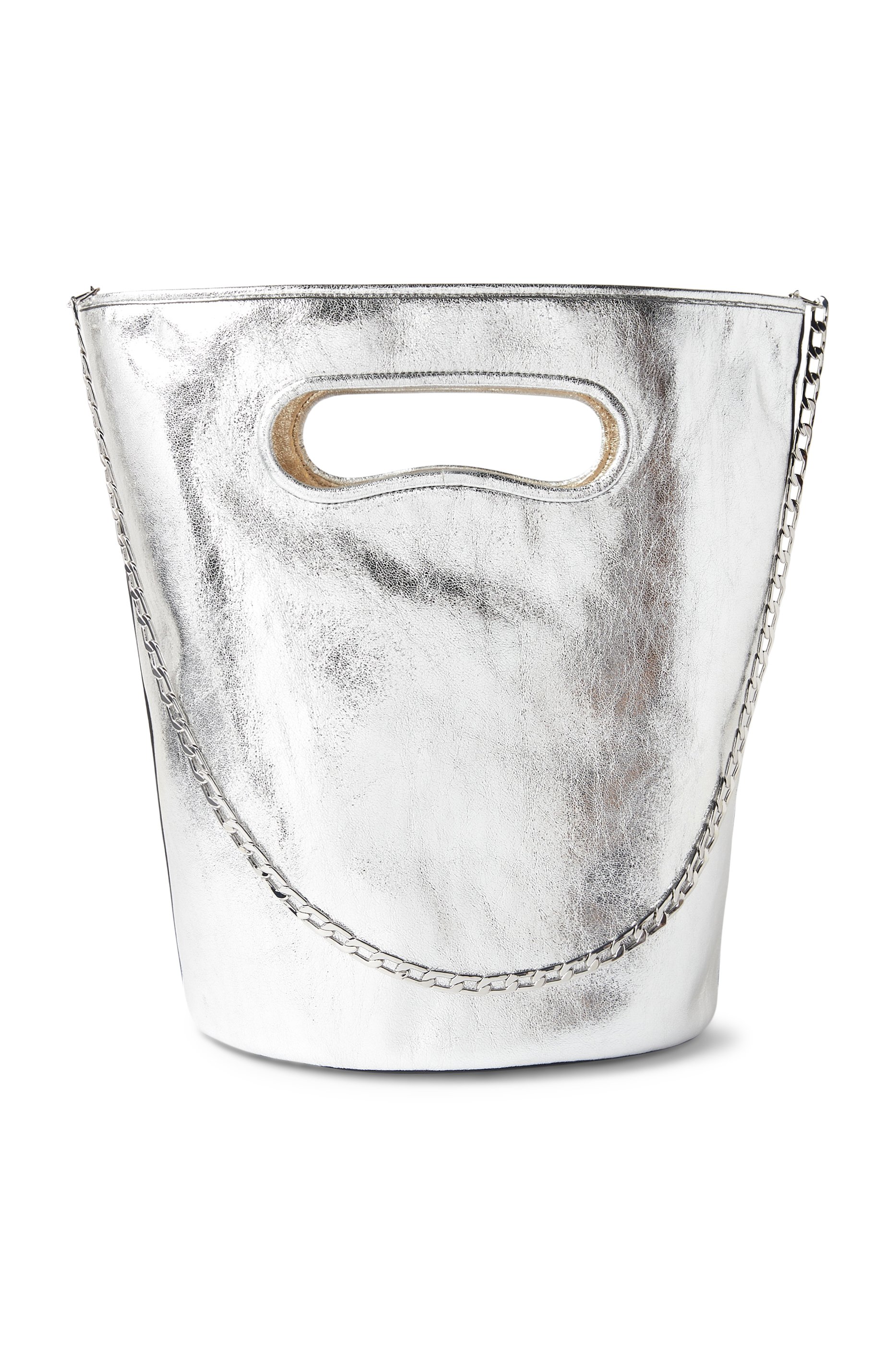 Silver Foil Bucket Bag