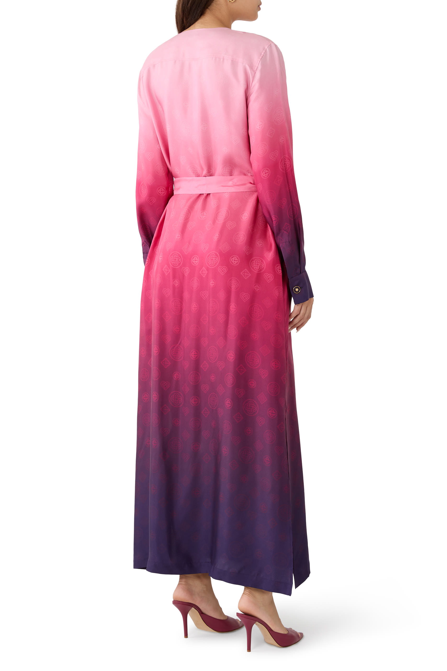 Collarless Shirt Dress 