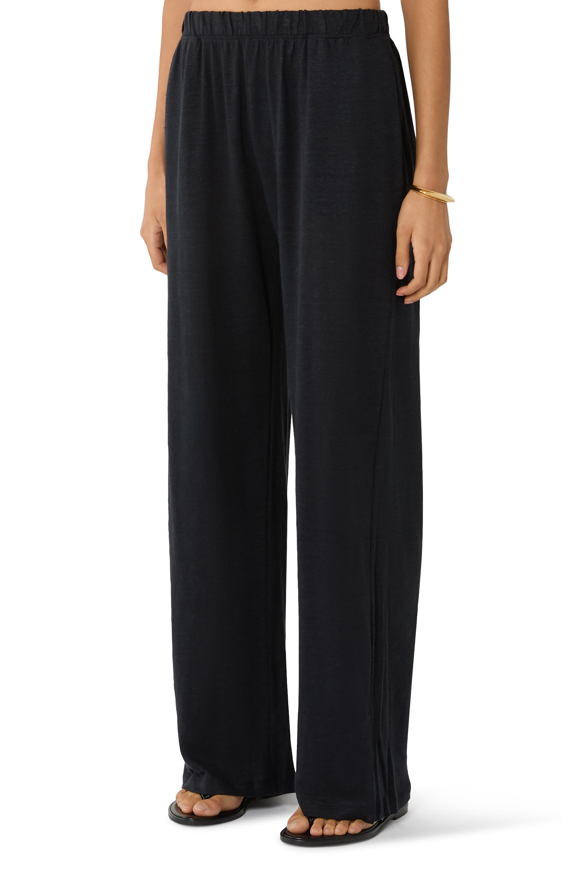 Organic Linen Knit High-Waisted Pants