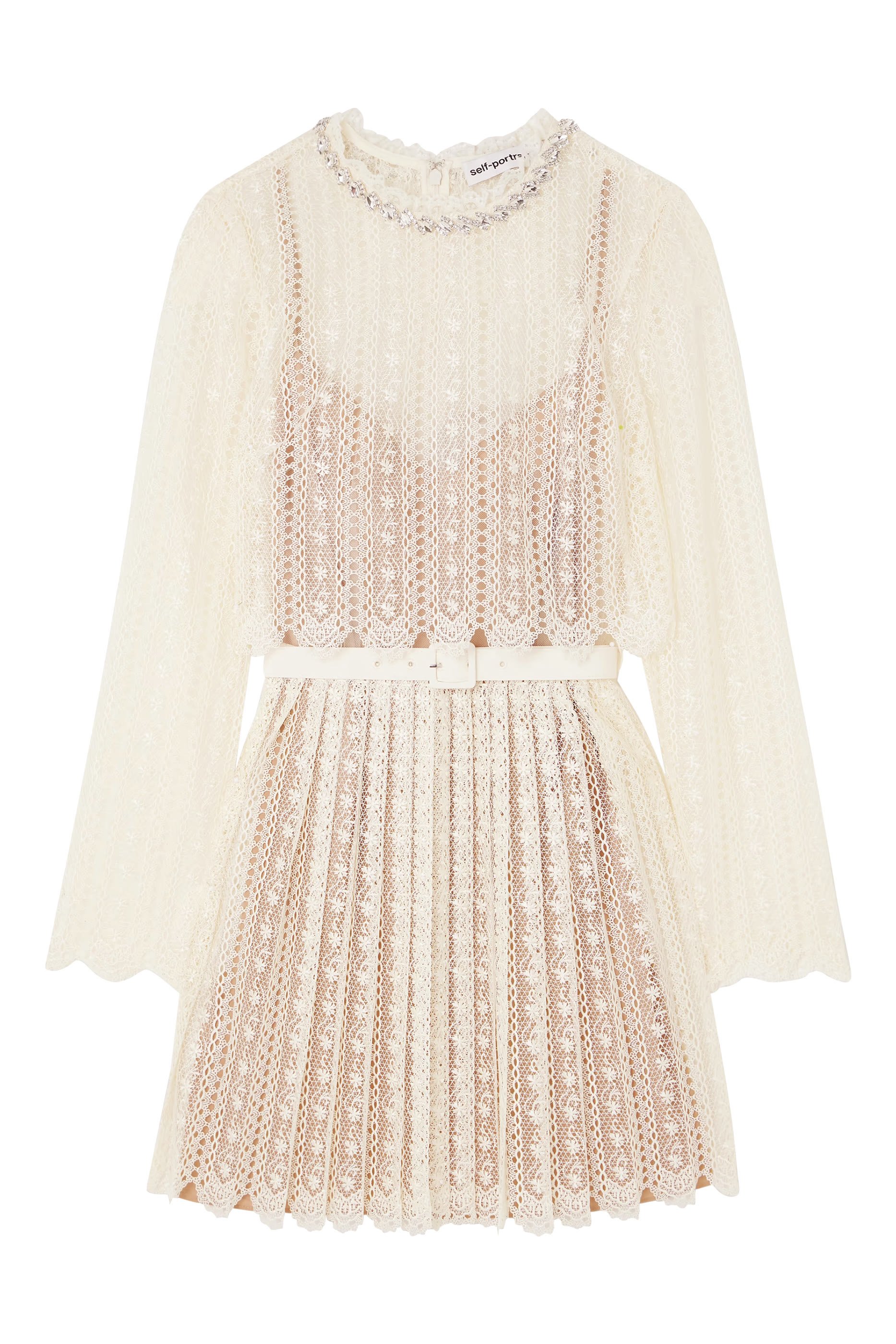 Organza Lace Mini Dress