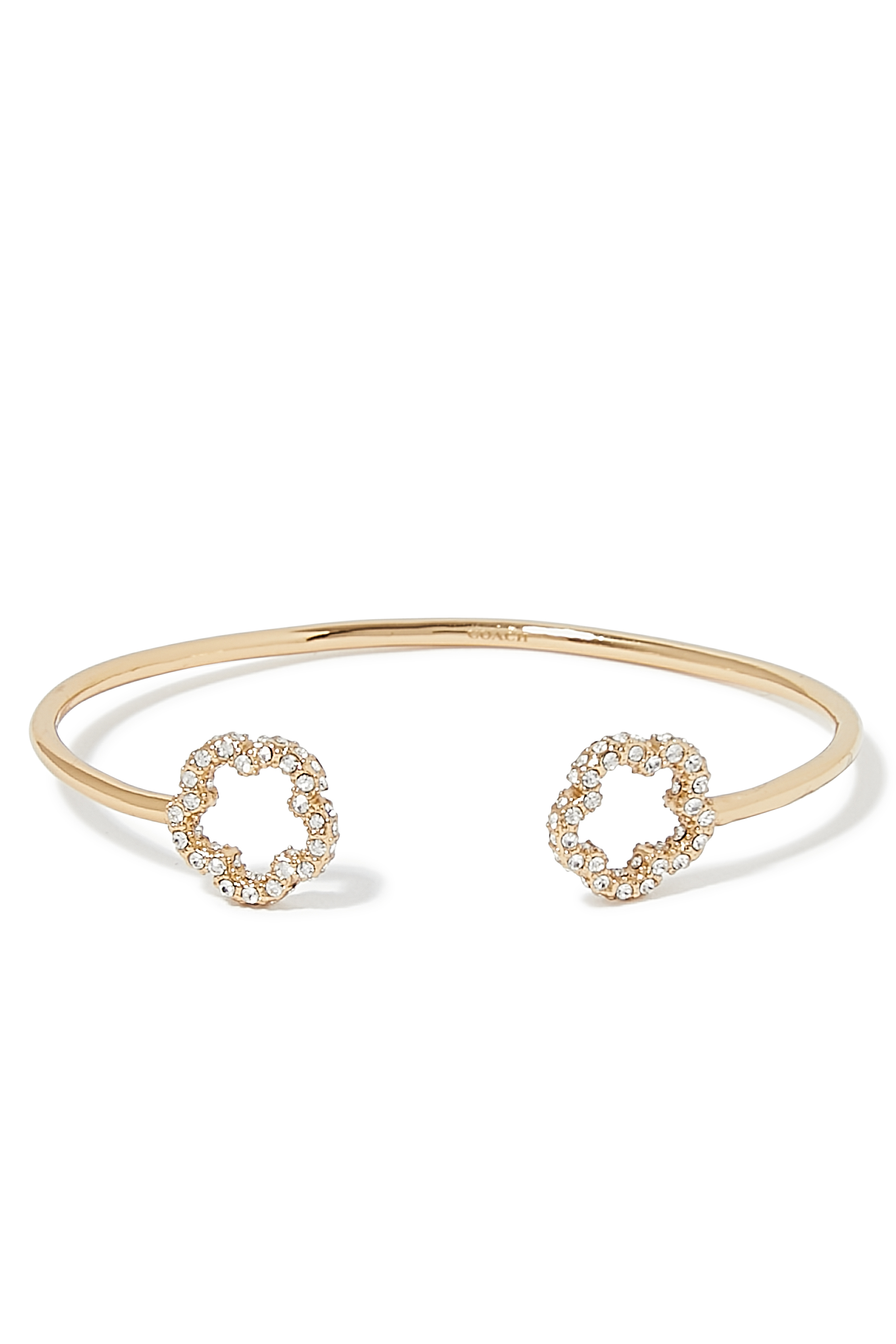Pav&eacute; Tea Rose Cuff Bracelet