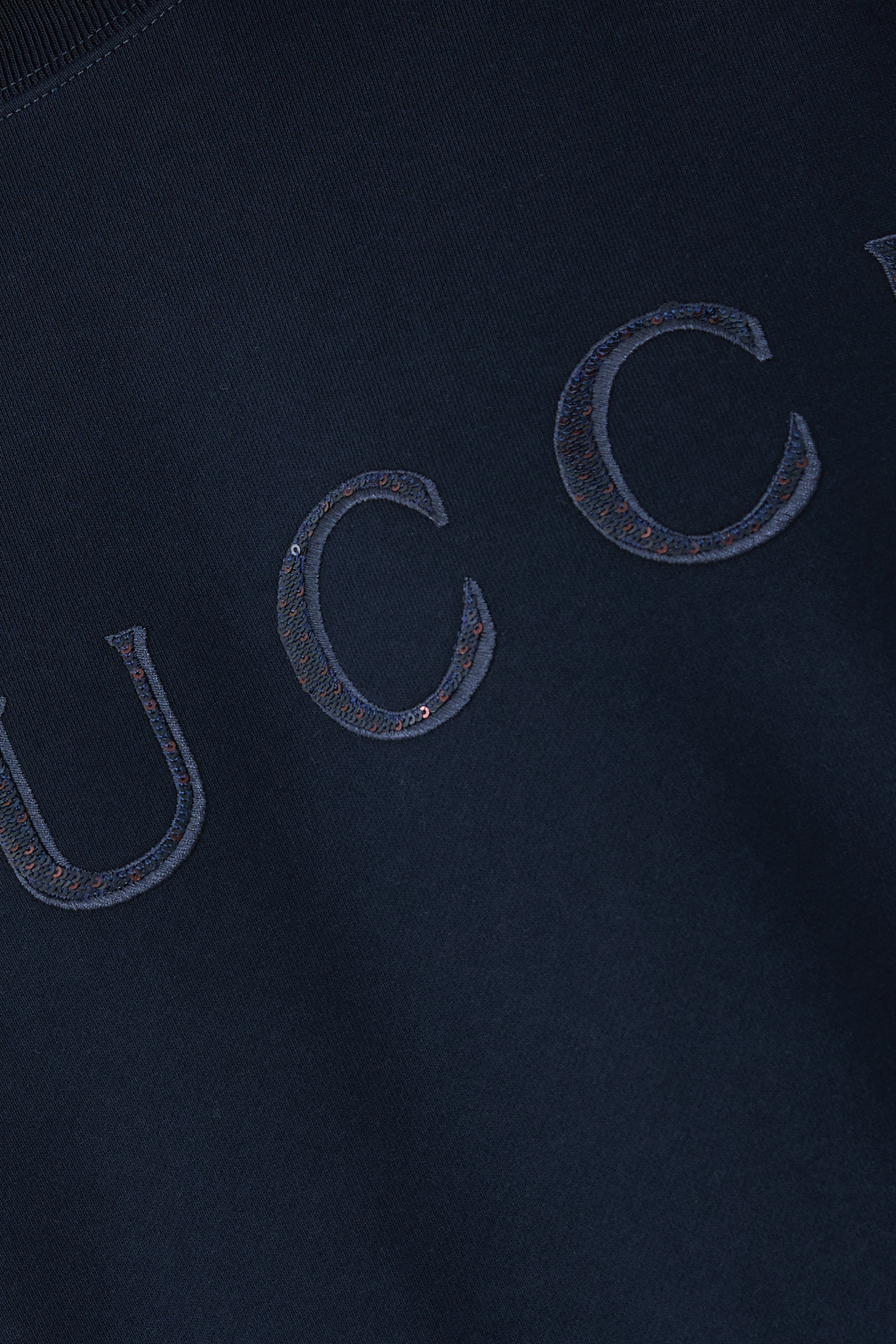 Logo Embroidery Cotton Jersey Sweatshirt