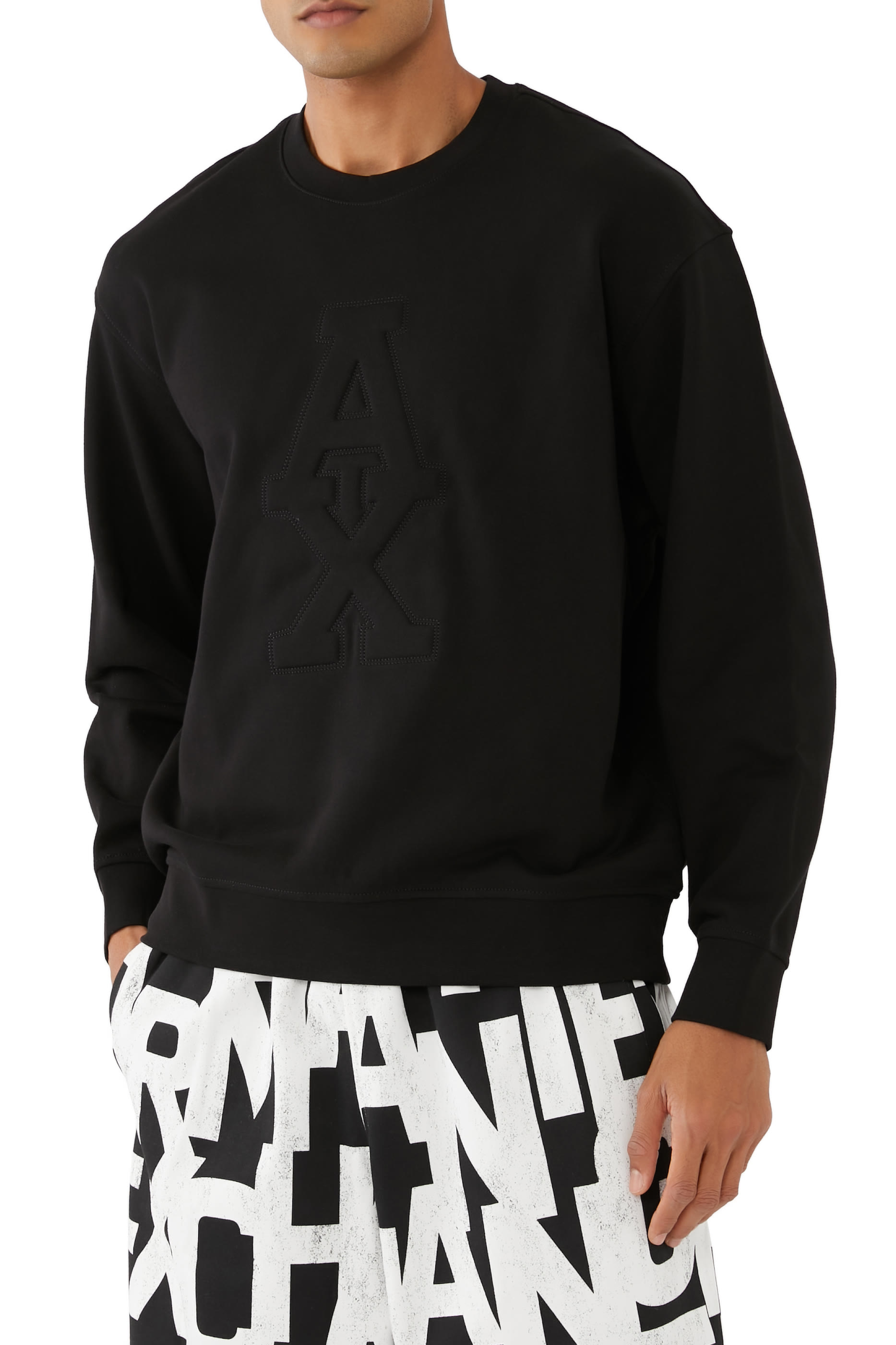 AX Logo Crew Neck Sweatshirt