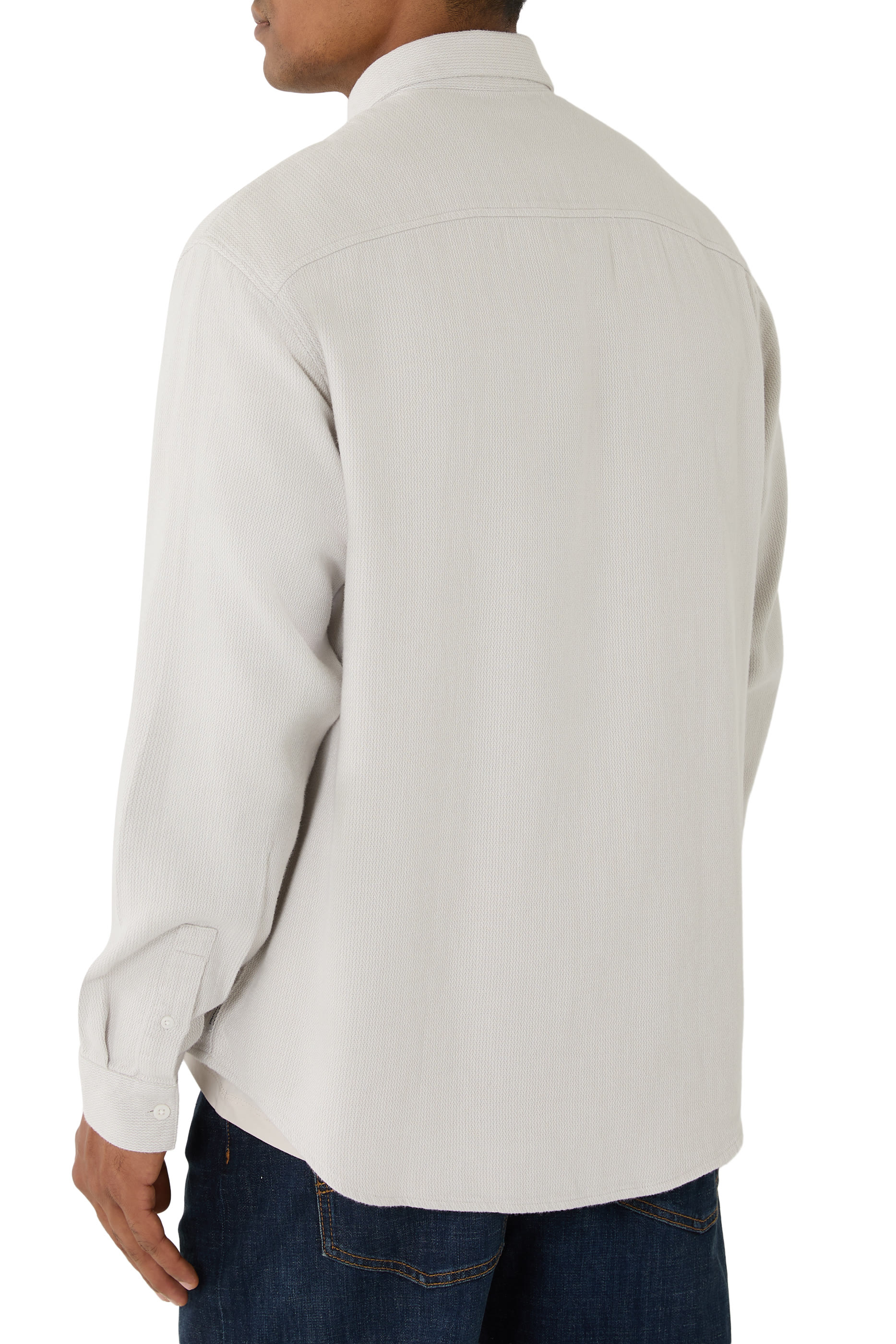 Zip-Up Front Pocket Shirt