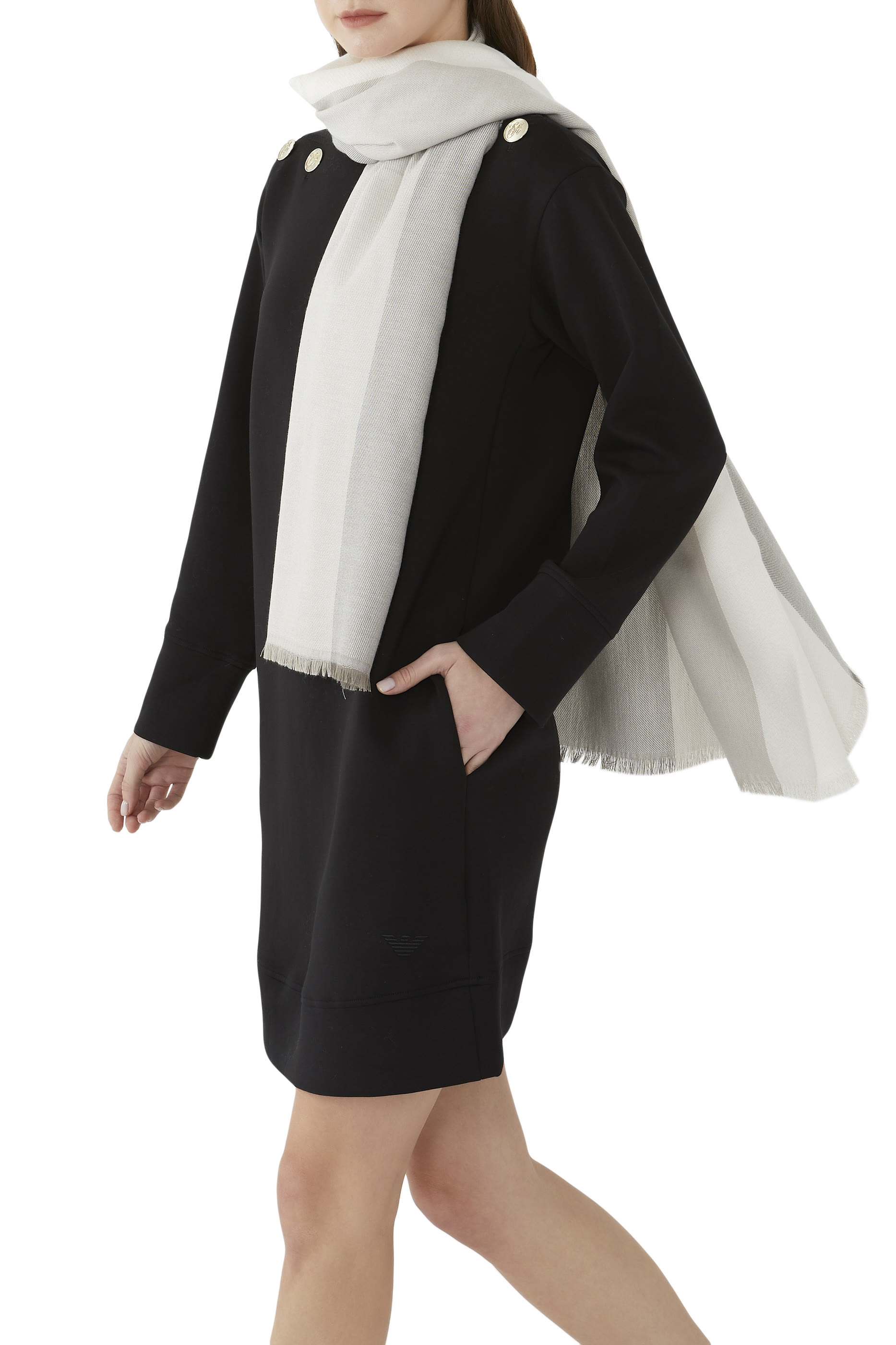 Viscose Blend Striped Scarf