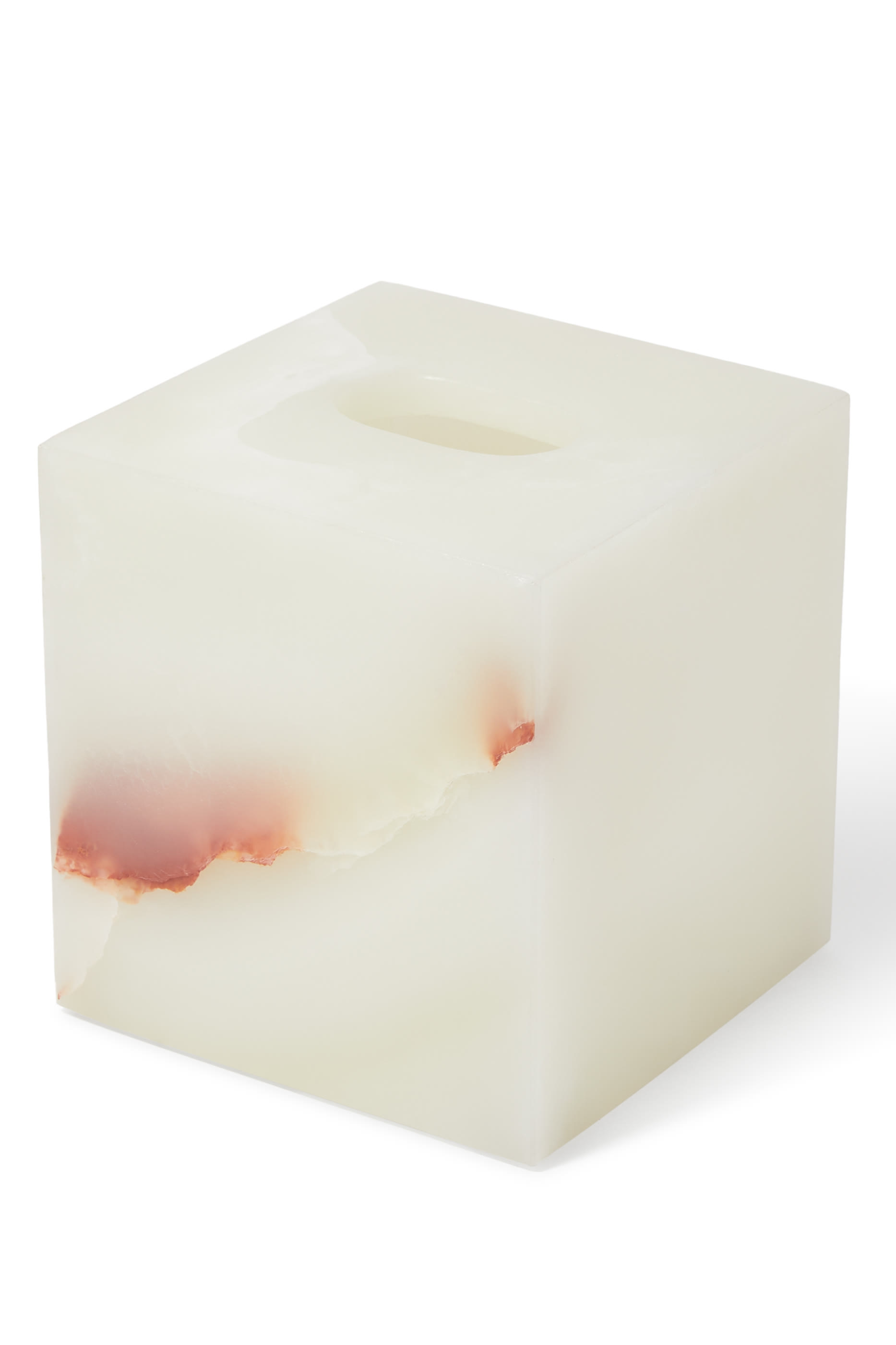 White Onyx Tissue Holder