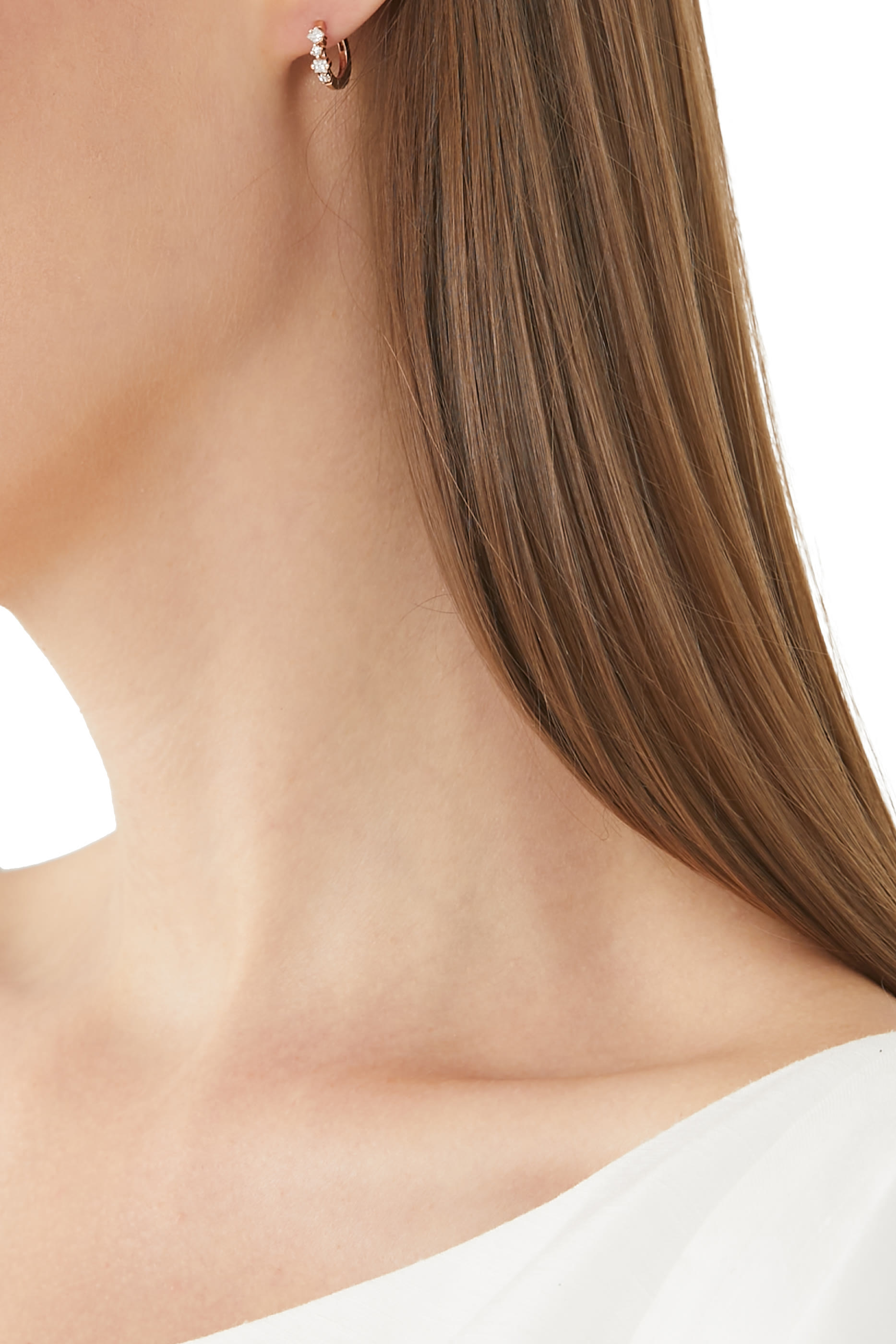 18k Rose Gold Huggie Earrings