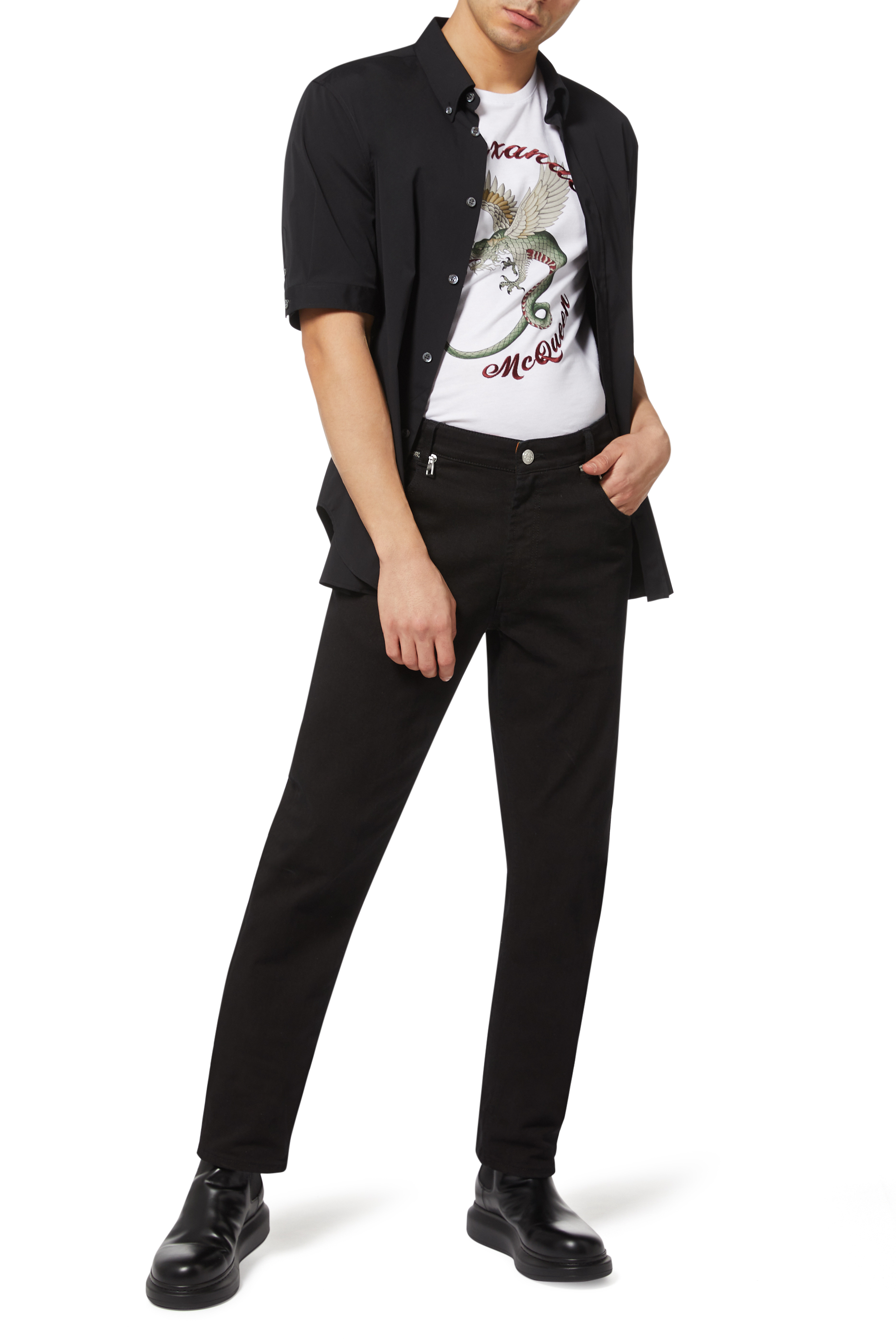 Logo Dragon Print T-Shirt