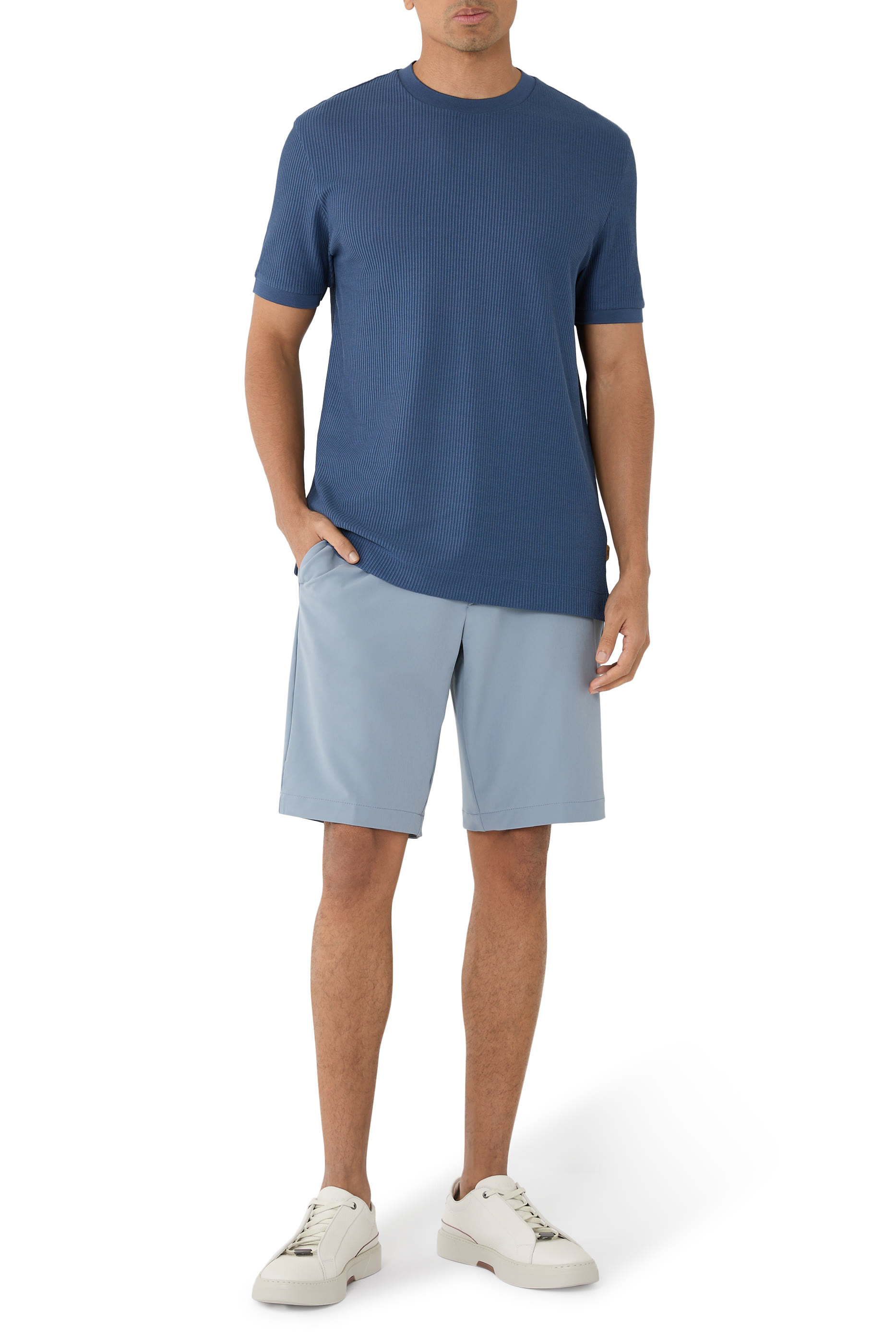  Regular-Fit T-Shirt in Structured Cotton