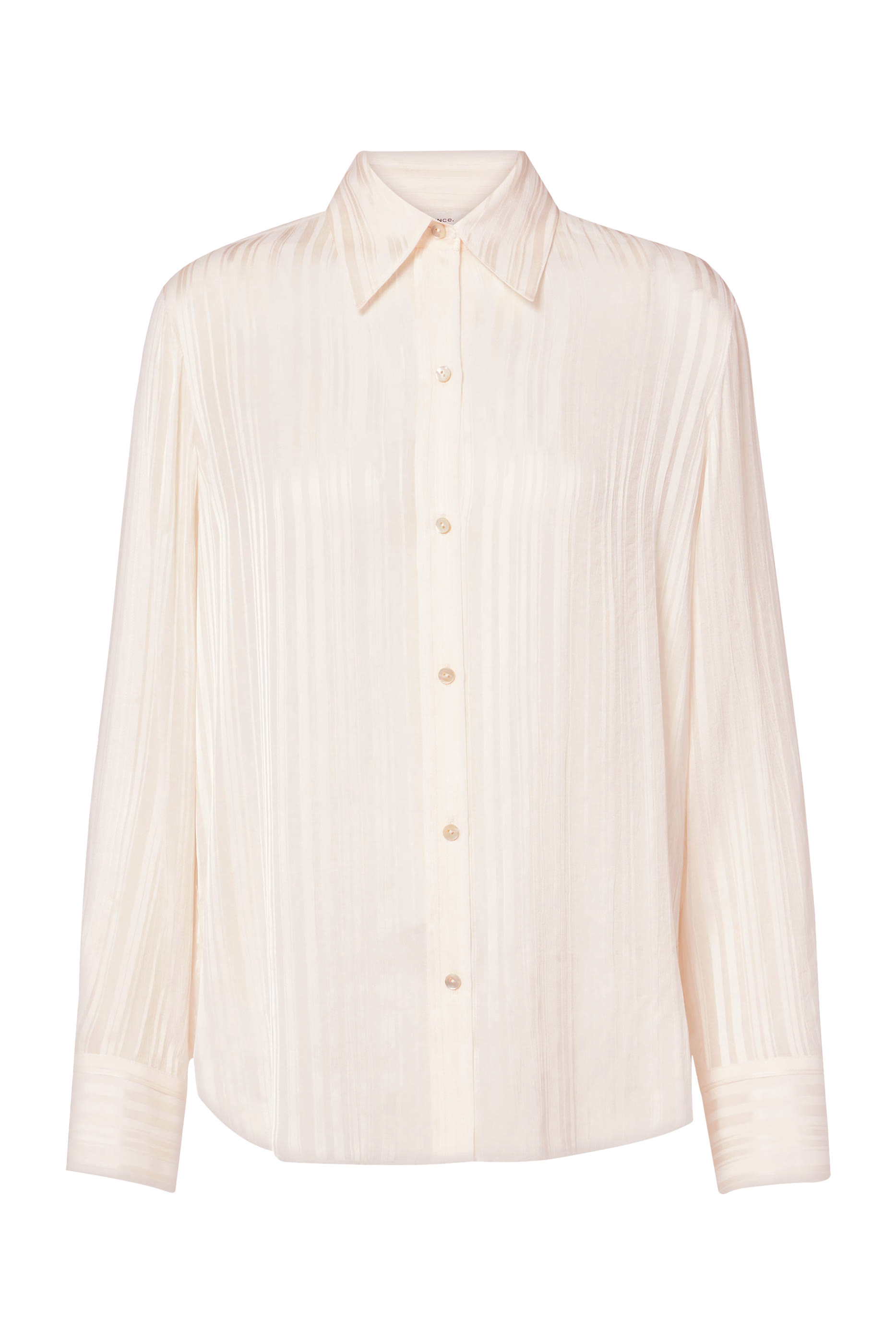 Sheer-Stripe Pintuck Blouse