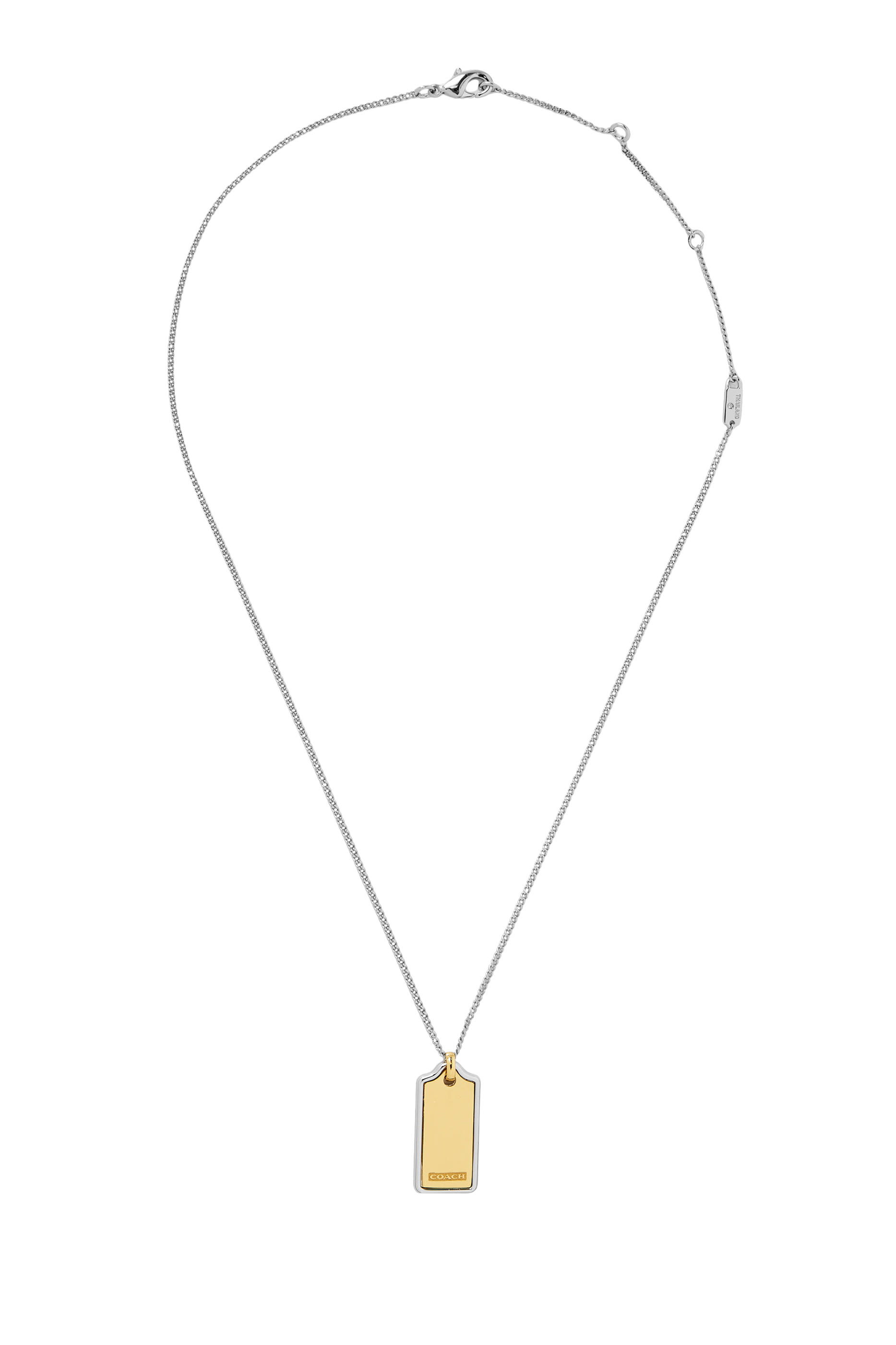 Inlay Hangtag Pendant, Plated Brass