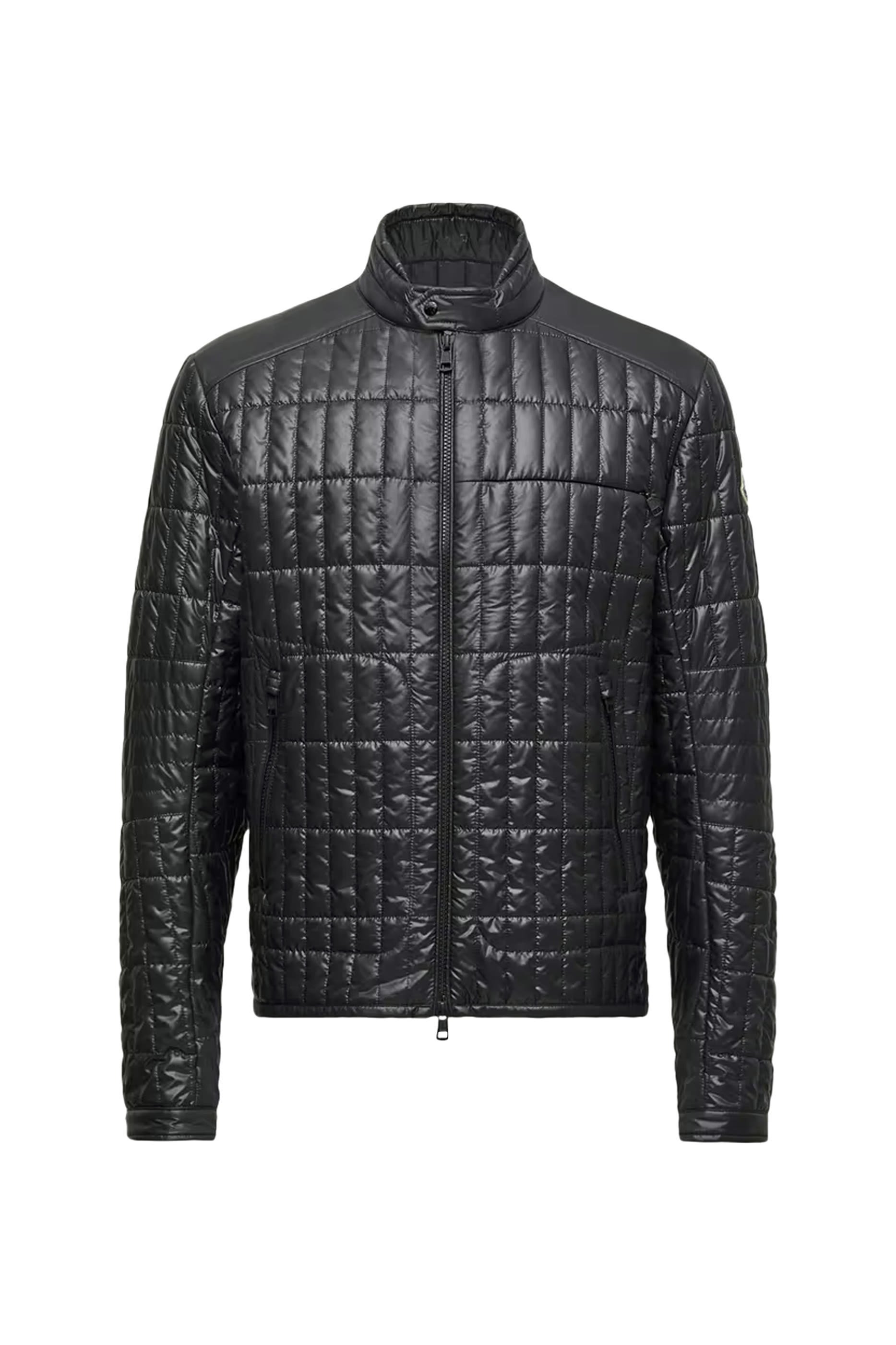 Lasne Vertical-Quilted Padded Biker Jacket