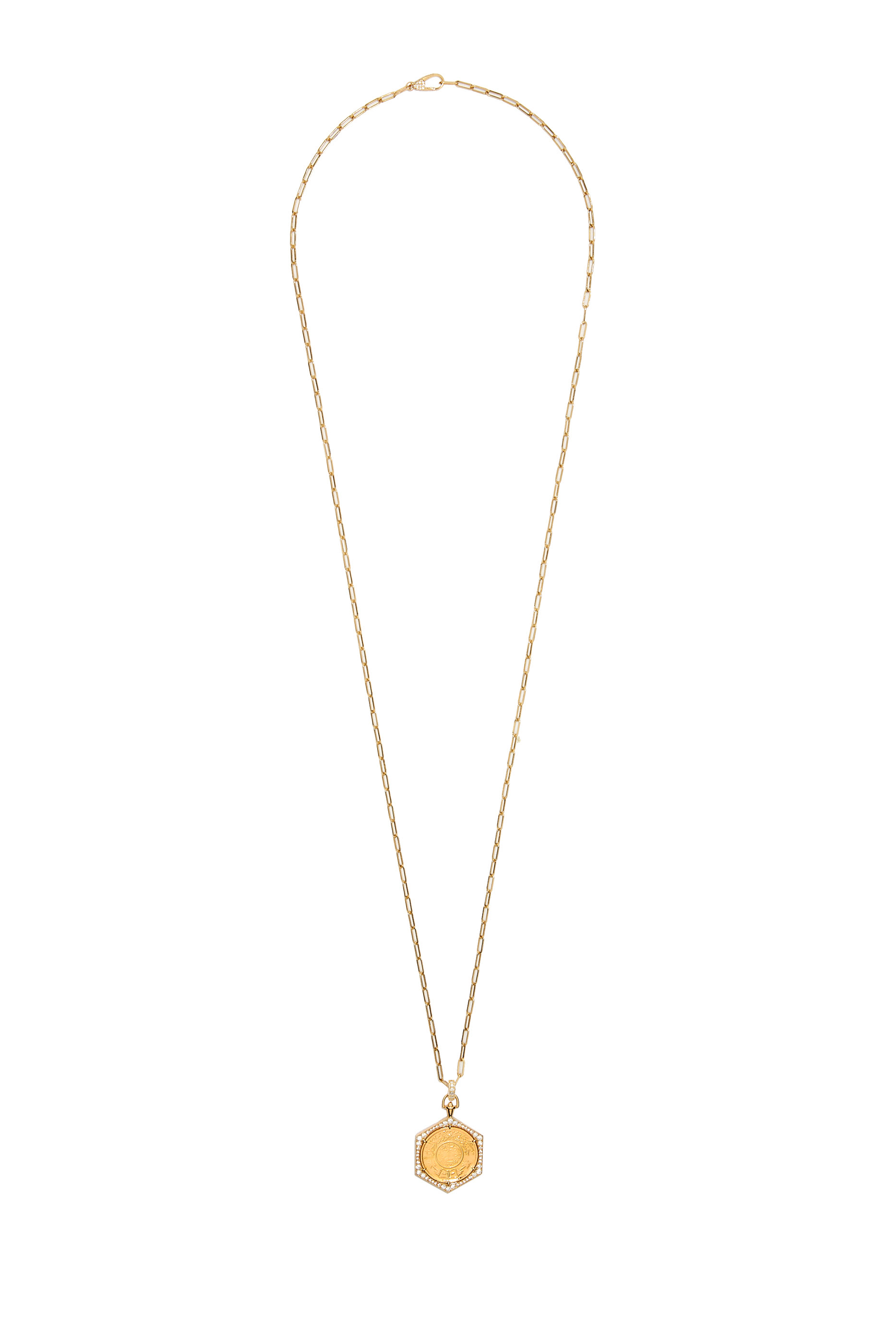 Ginea Necklace, 22k & 18k Yellow Gold with Diamonds