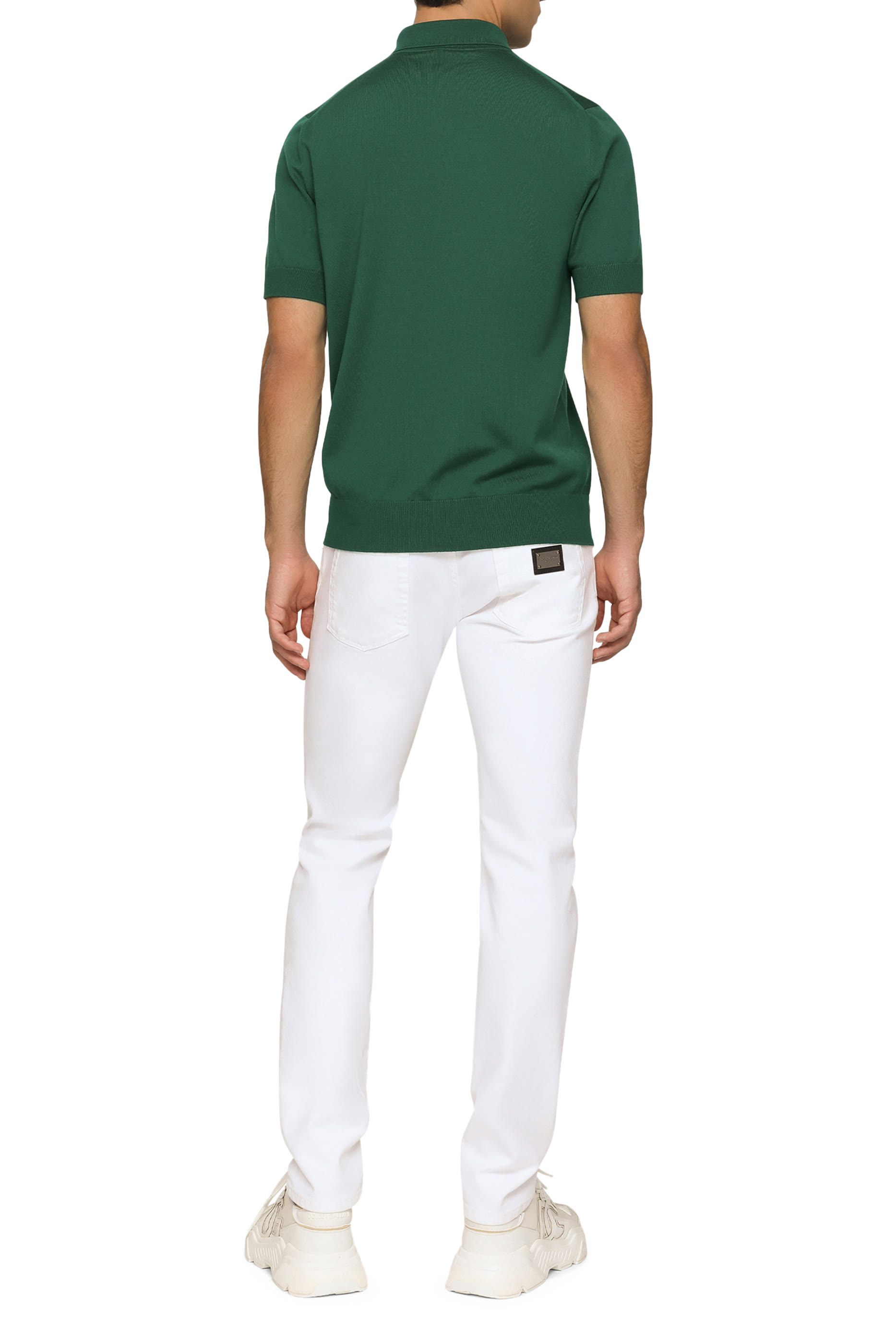 Logo Tag Wool Polo-Shirt