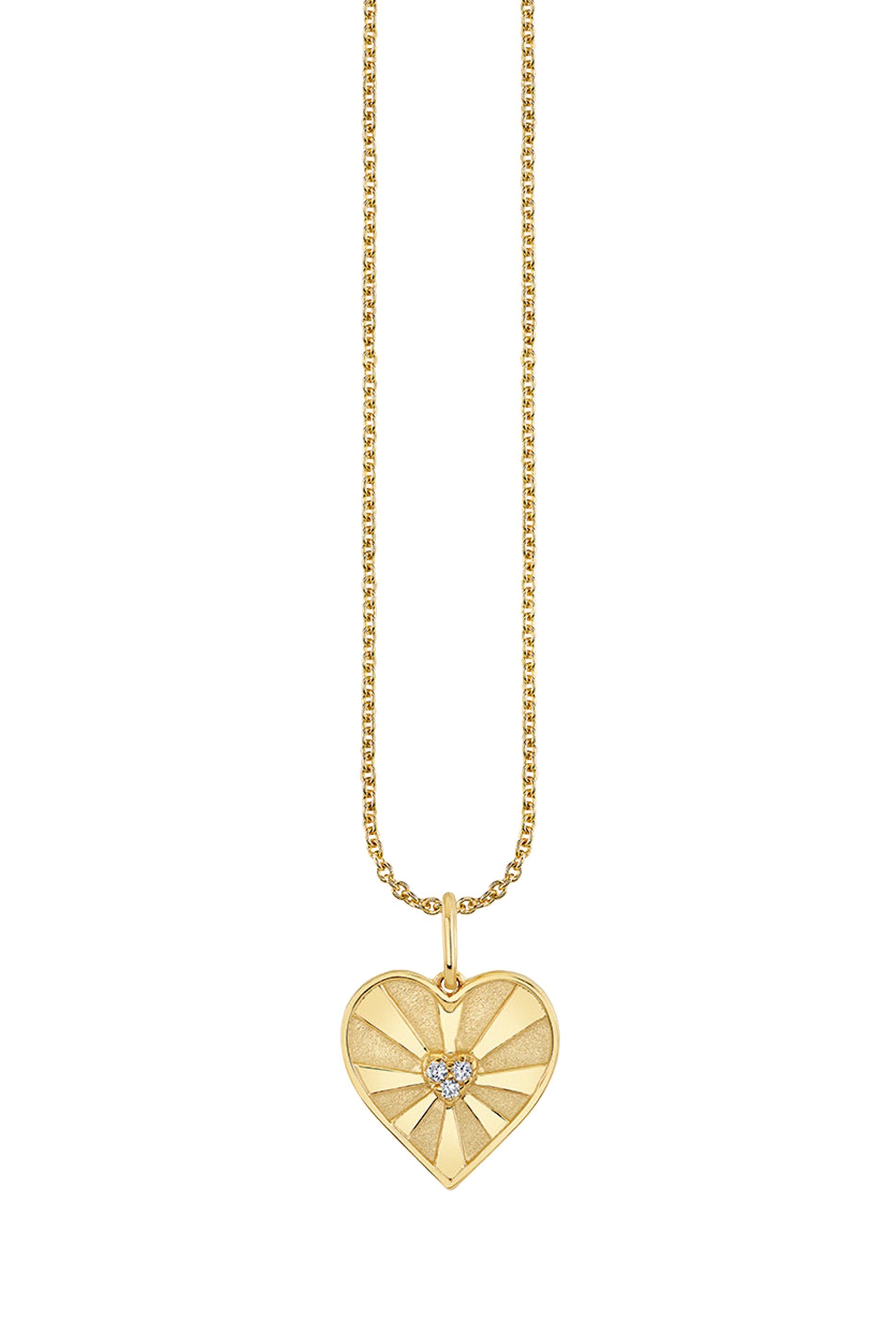 Ace of Hearts Charm, 14K Yellow Gold & Diamond