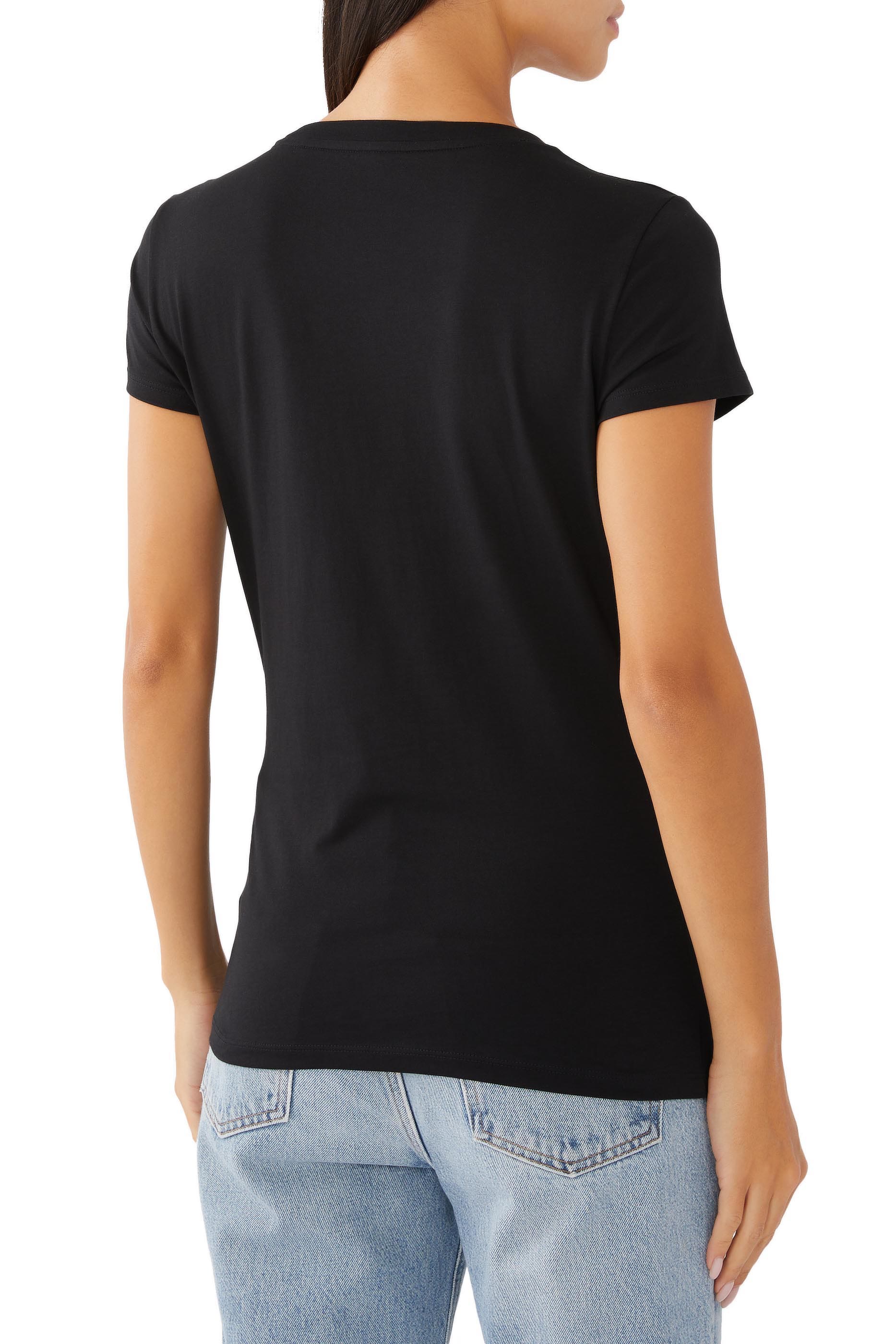 Pima Cotton Vinyl Effect Logo T-Shirt