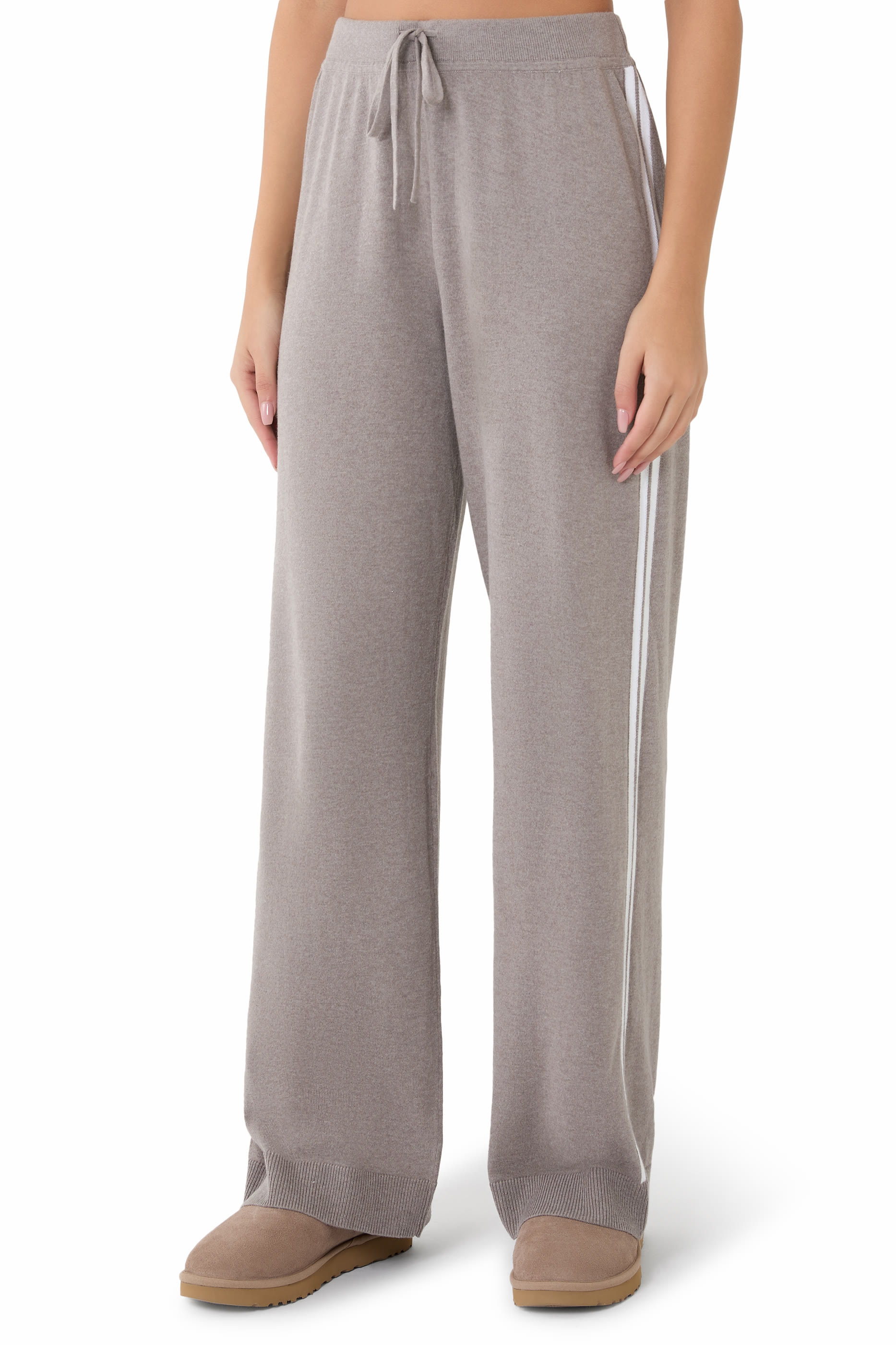 Cotton Rich Wide Side Stripe Trousers
