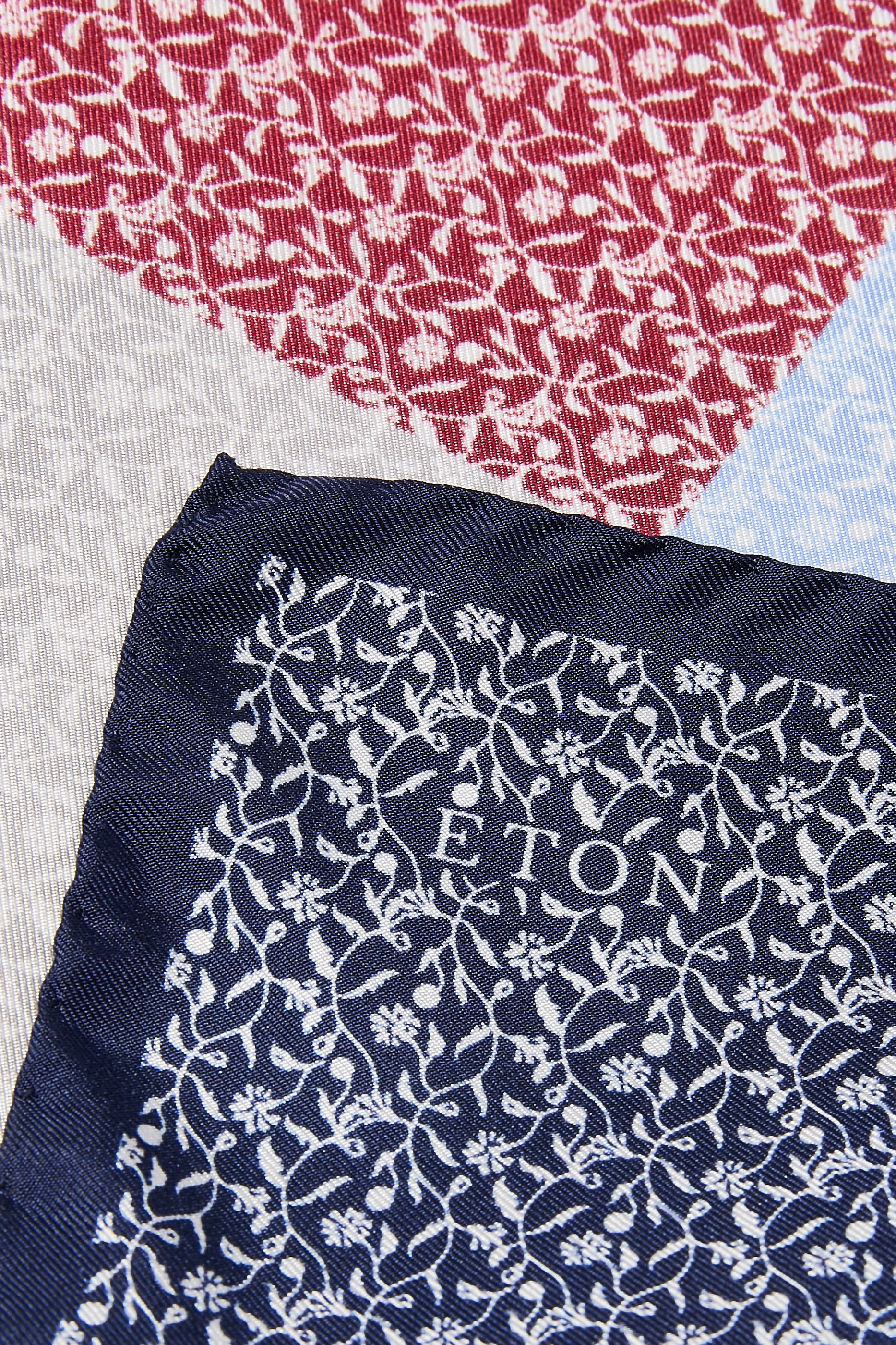 Multi Four-Sided Floral Silk Pocket Square Handkerchief