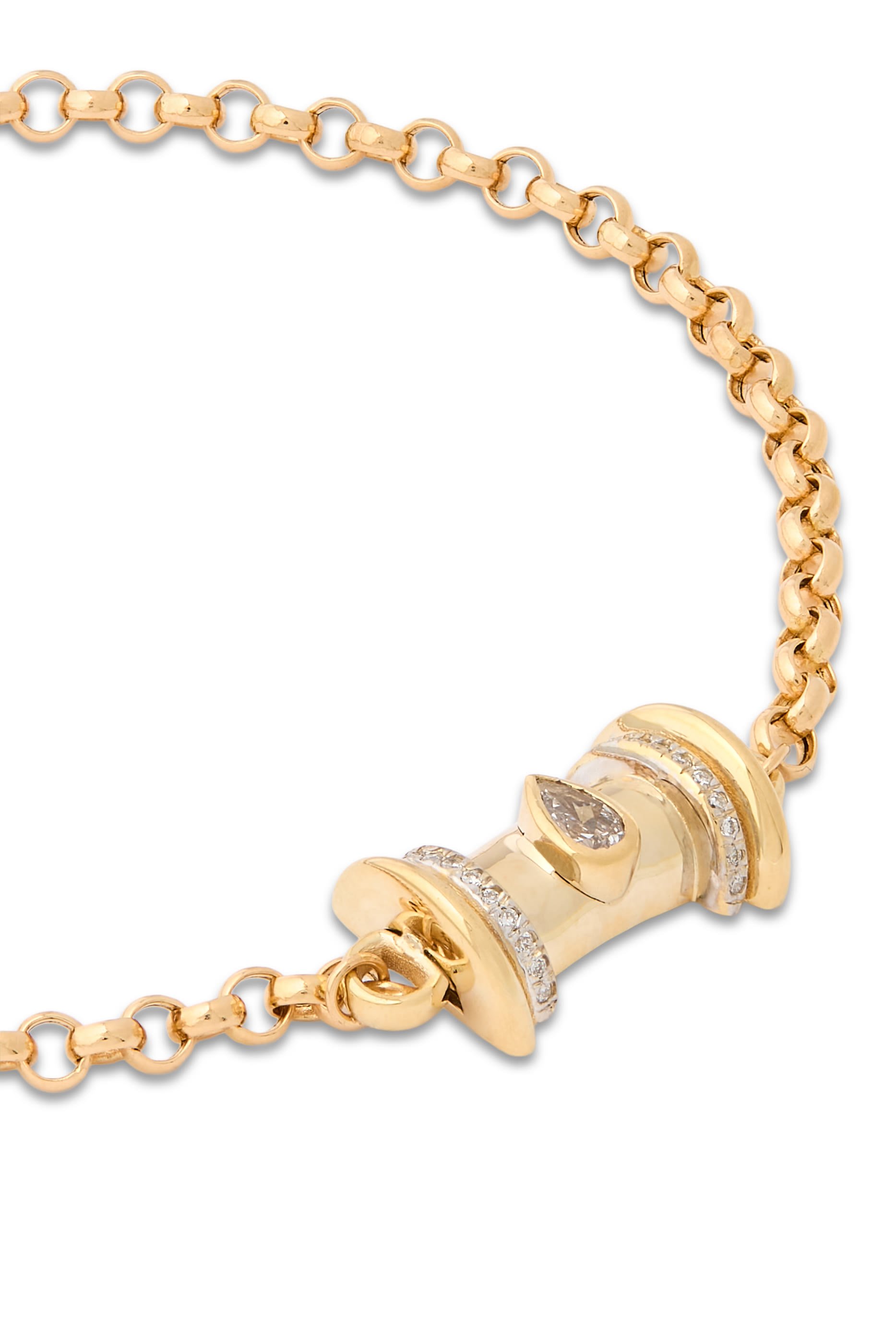 Warrior Princess Diamond Drop Bracelet, 18K Yellow Gold & Diamonds