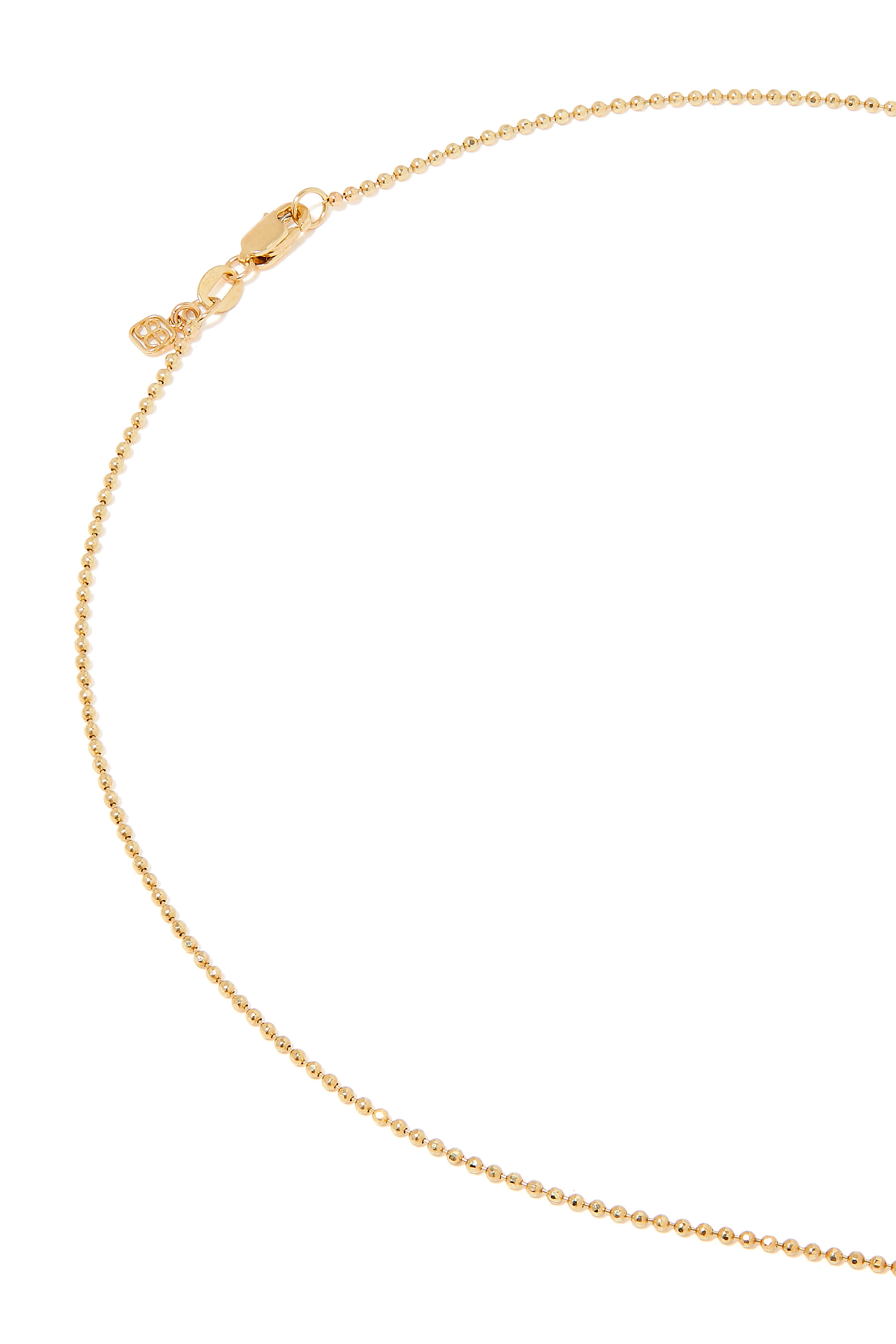 Medium Happy Face Pendant Necklace, 14k Yellow Gold & Emerald