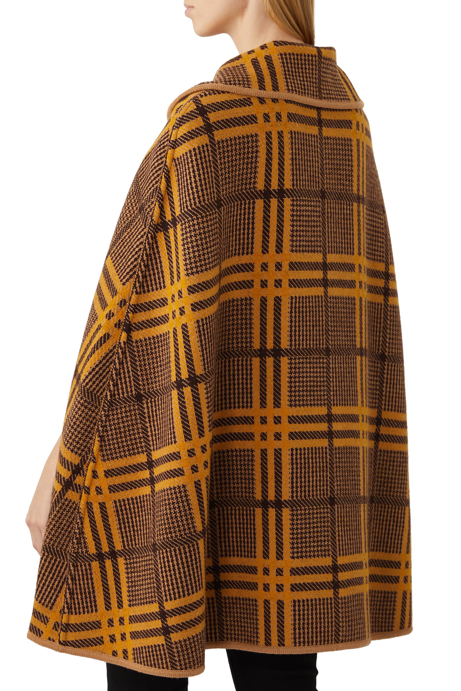 Reversible Knit Wool Cape