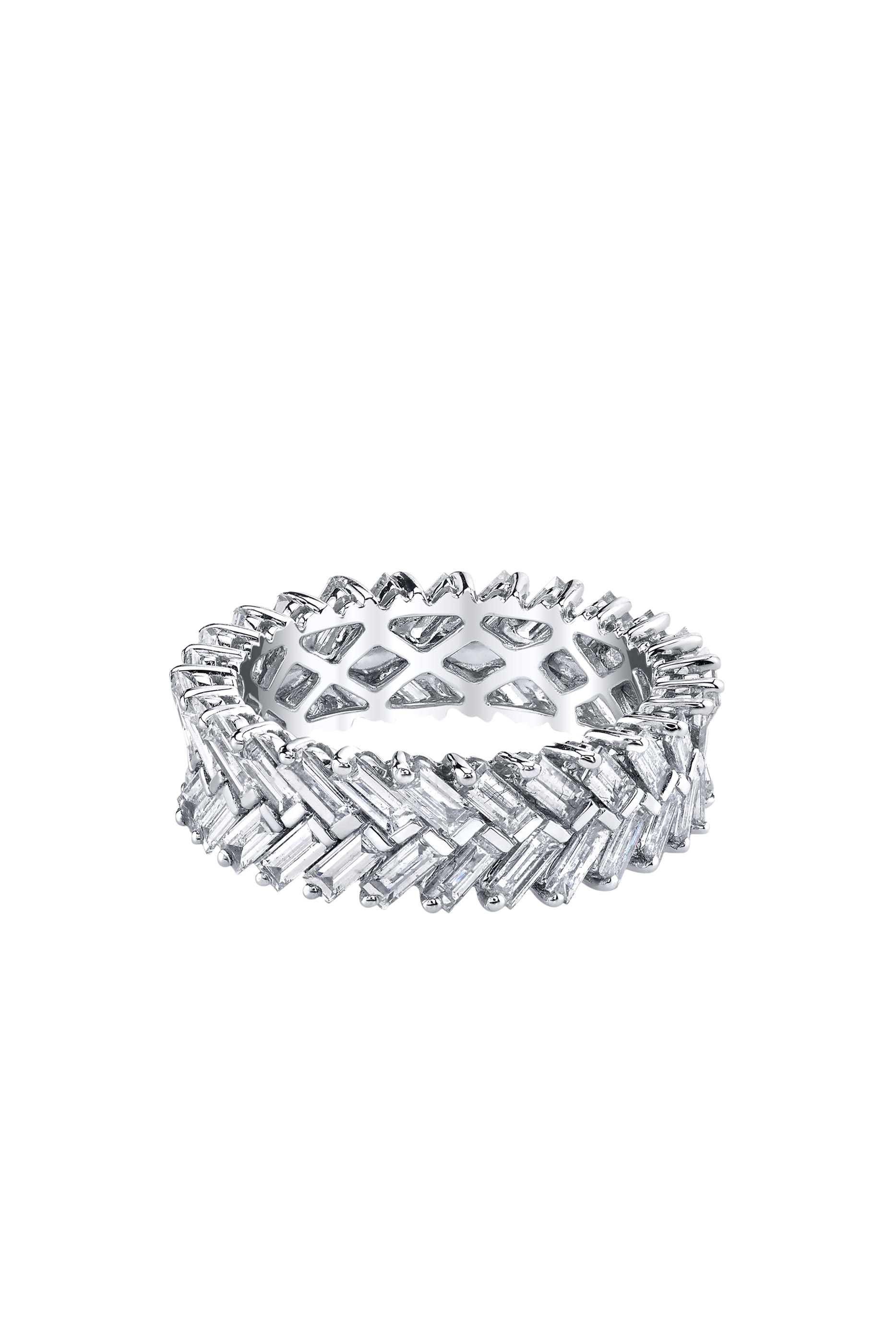 Zipper Ring, 18k White Gold & Diamonds