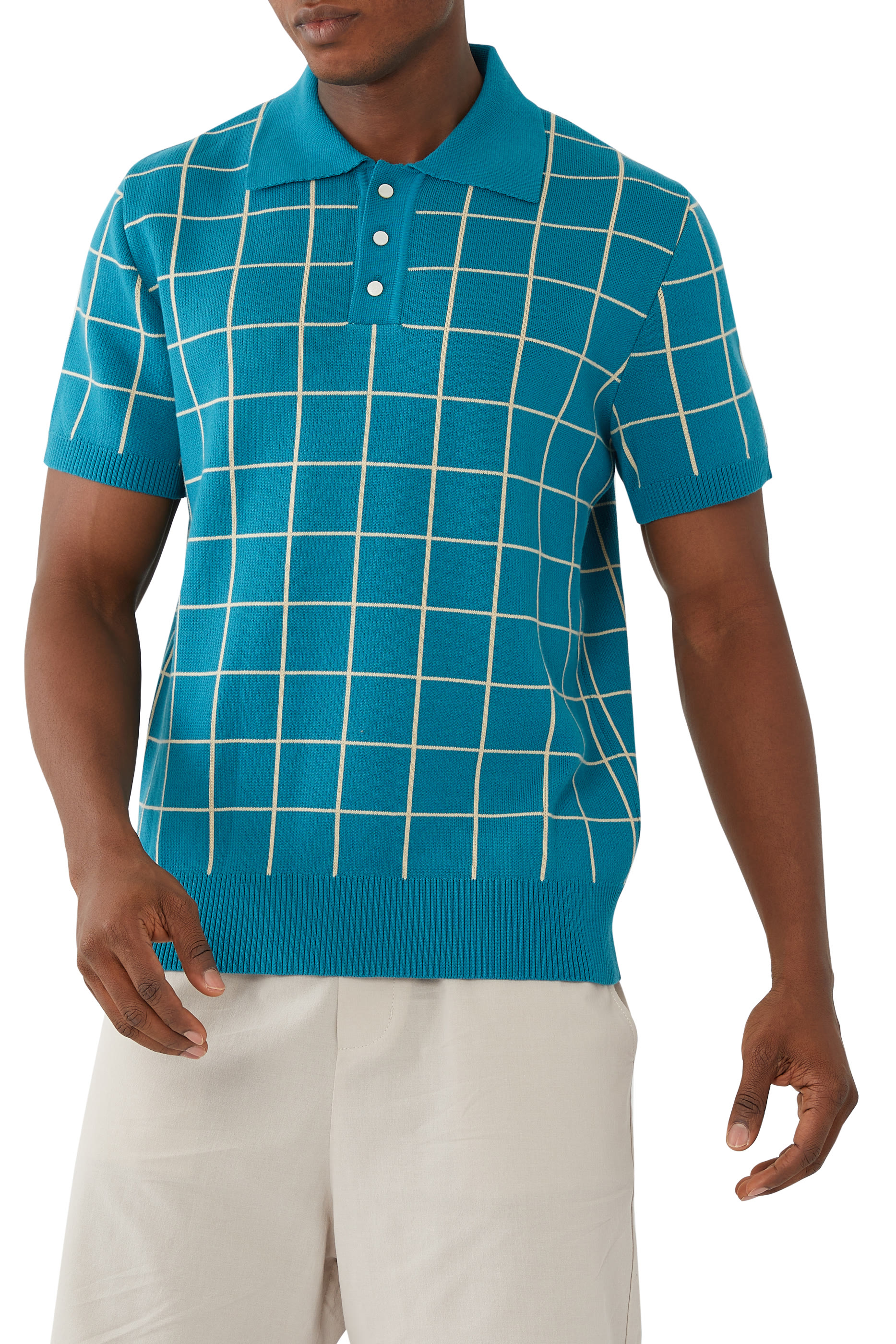 Windowpane Check Polo