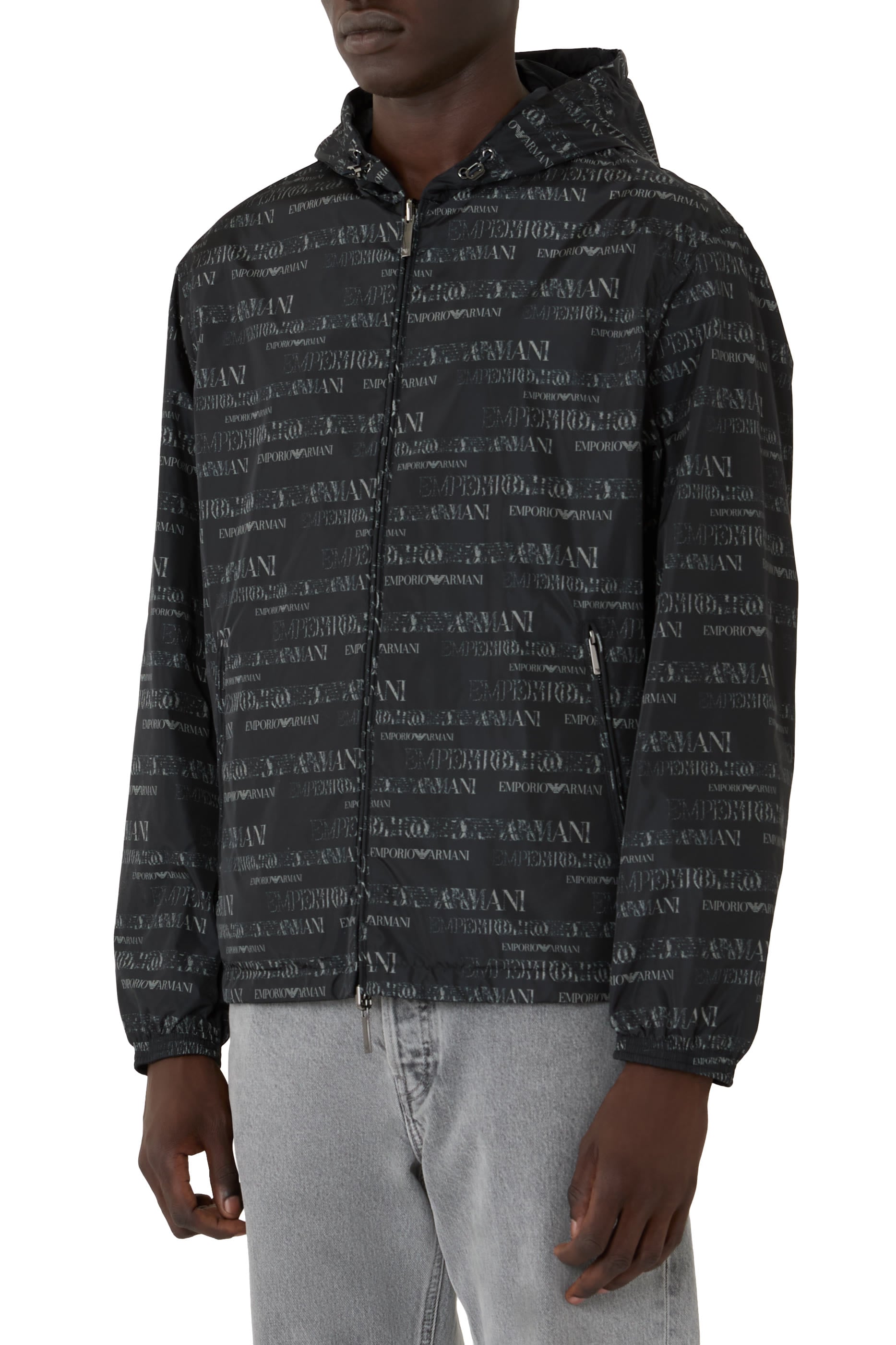 Hooded Blouson Zip Jacket