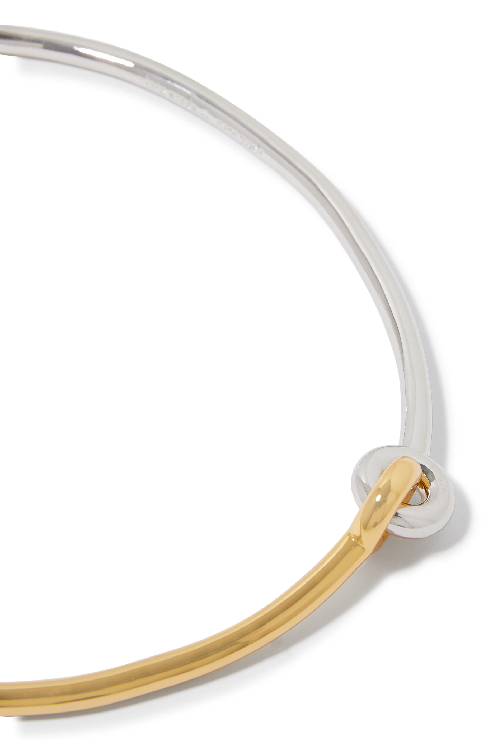 Interlock Choker, Plated Metal & Cubic Zirconia