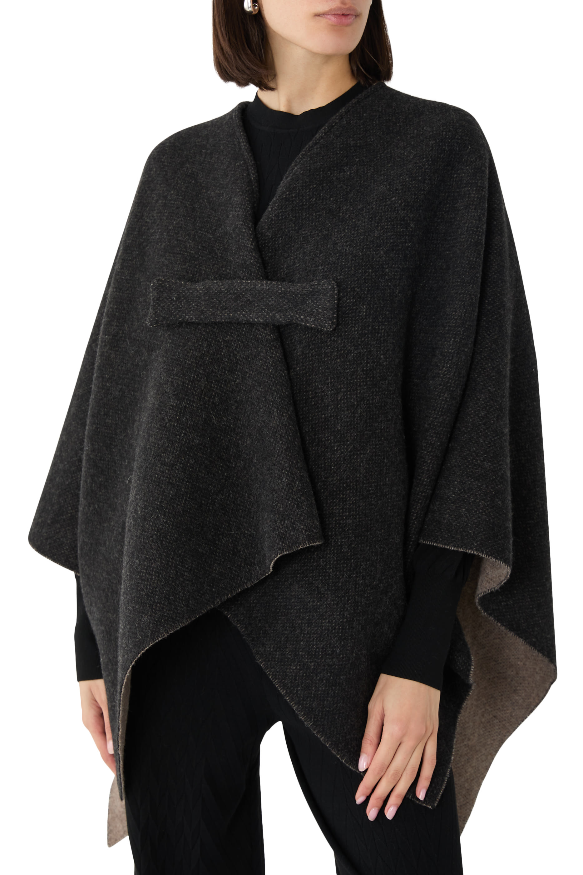 Double-Sided Wool Cape