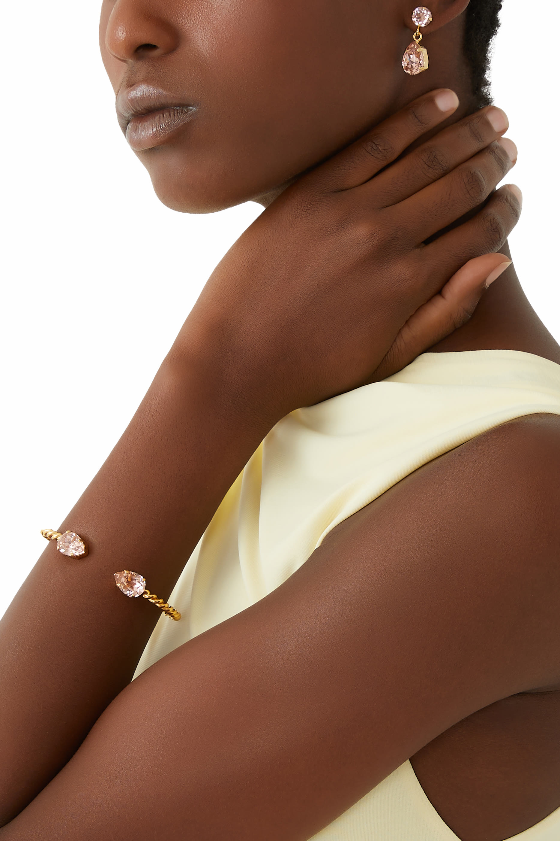 Mini Drop Earrings, 18K Gold Plating & Swarovski Crystals