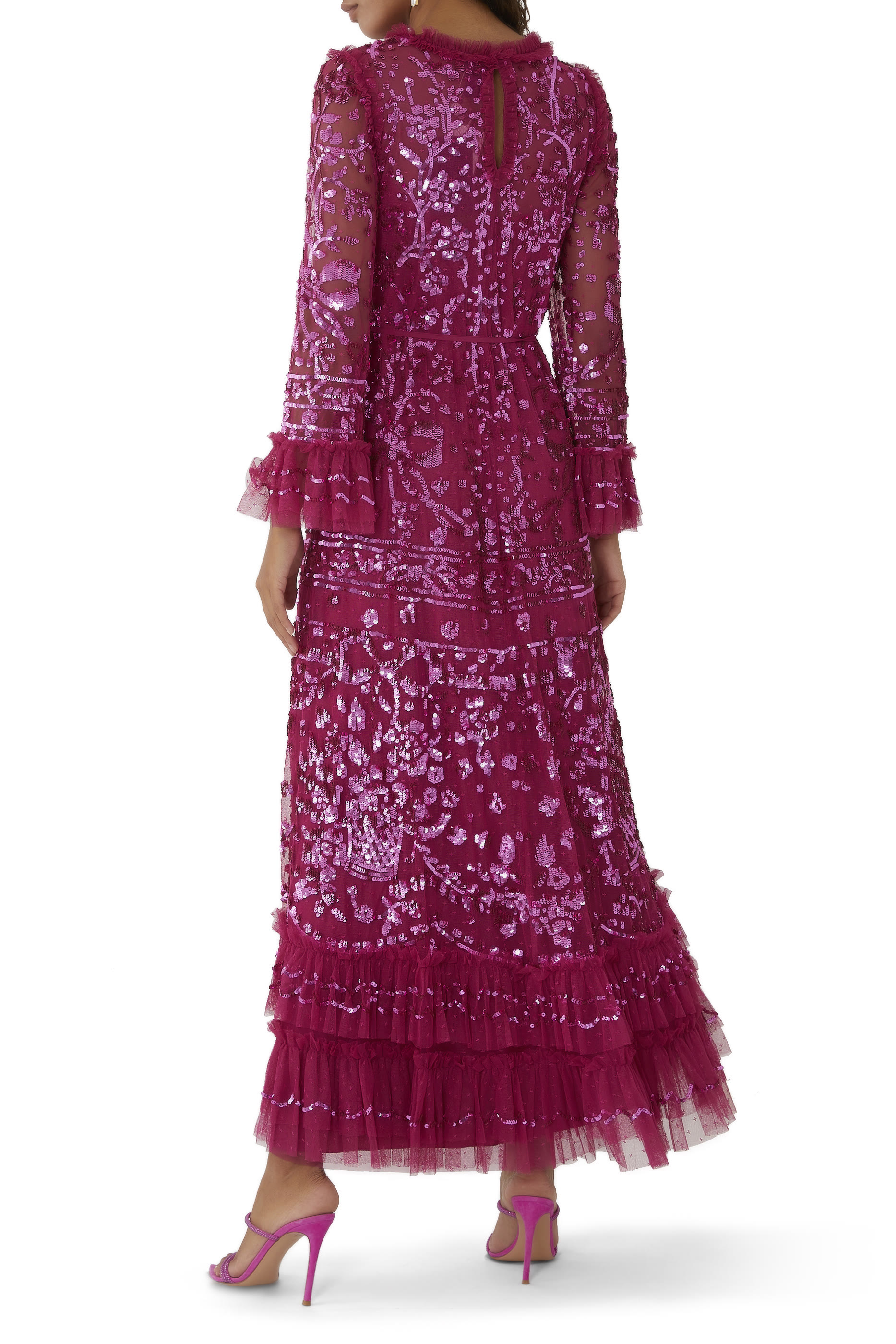 Celia Long Sleeve Ankle Gown