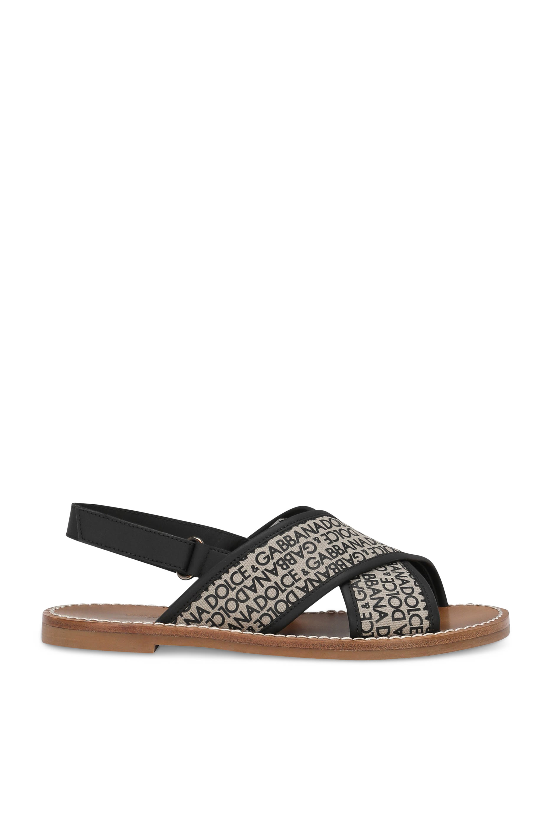Kids  DG Logo Print Canvas Sandals