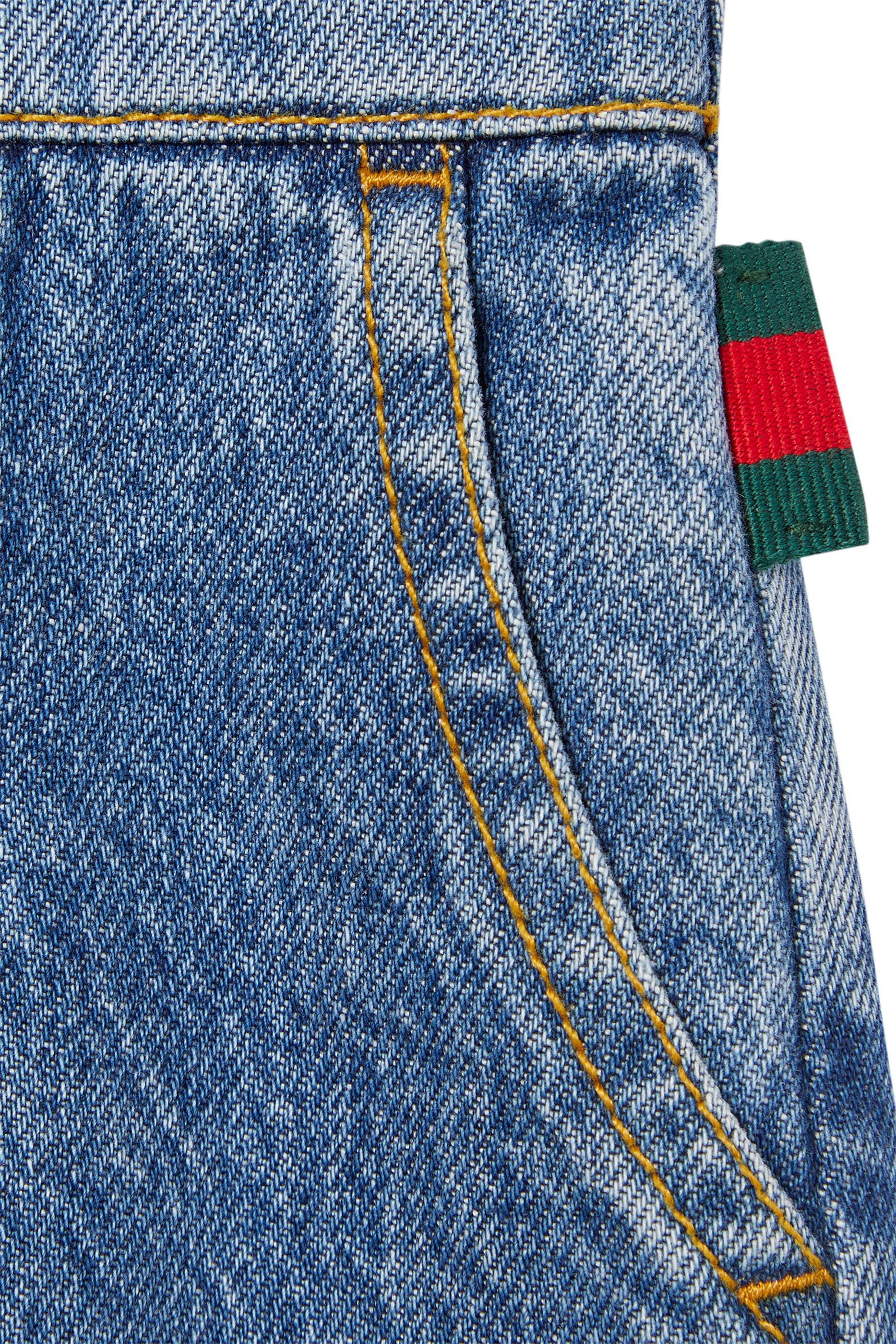 Kids Web Loop-Detail Bleached Shorts