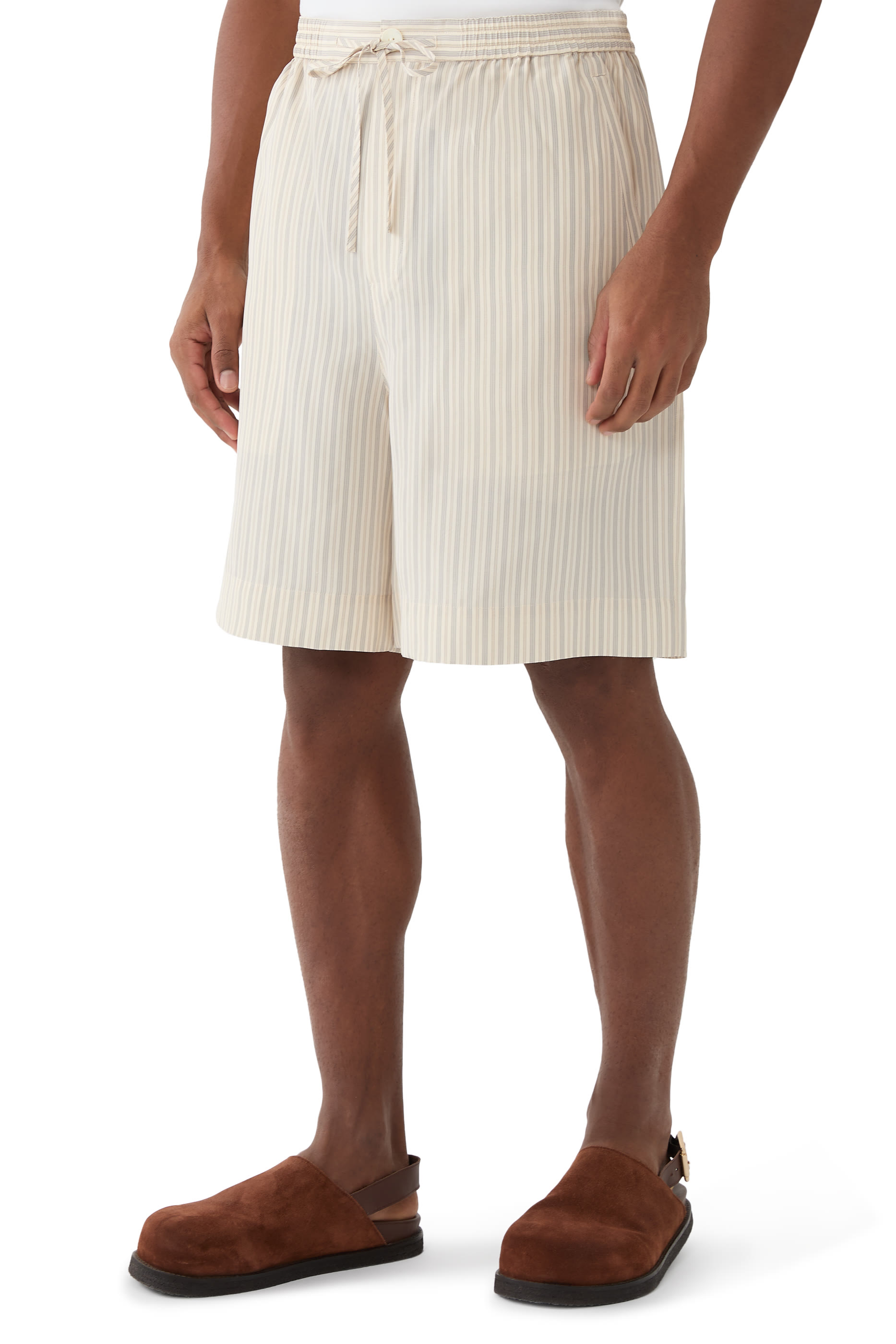 Drawcord Silk Shorts