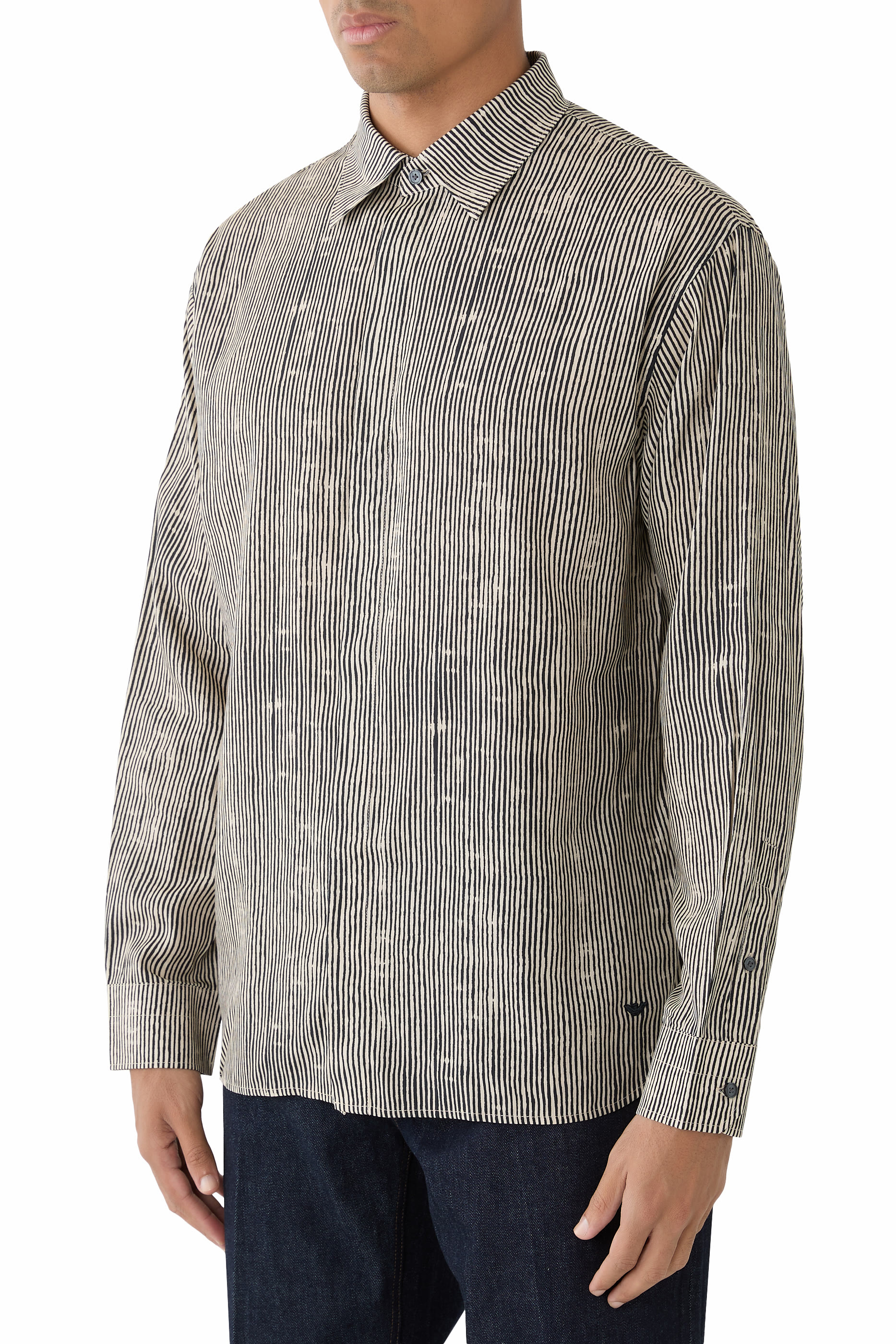 Stripe Vertical Print Shirt