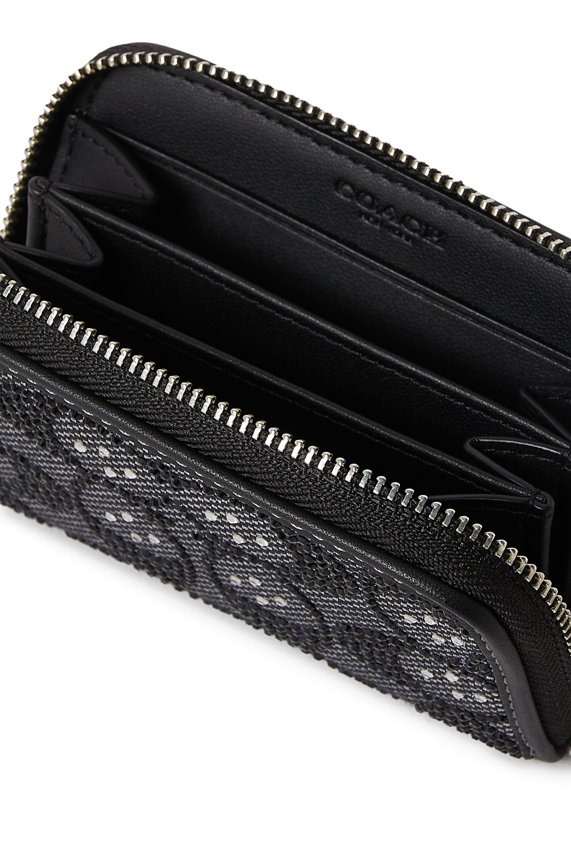 Essential All-Around Zip Card Holder in Exclusive Crystal Jacquard
