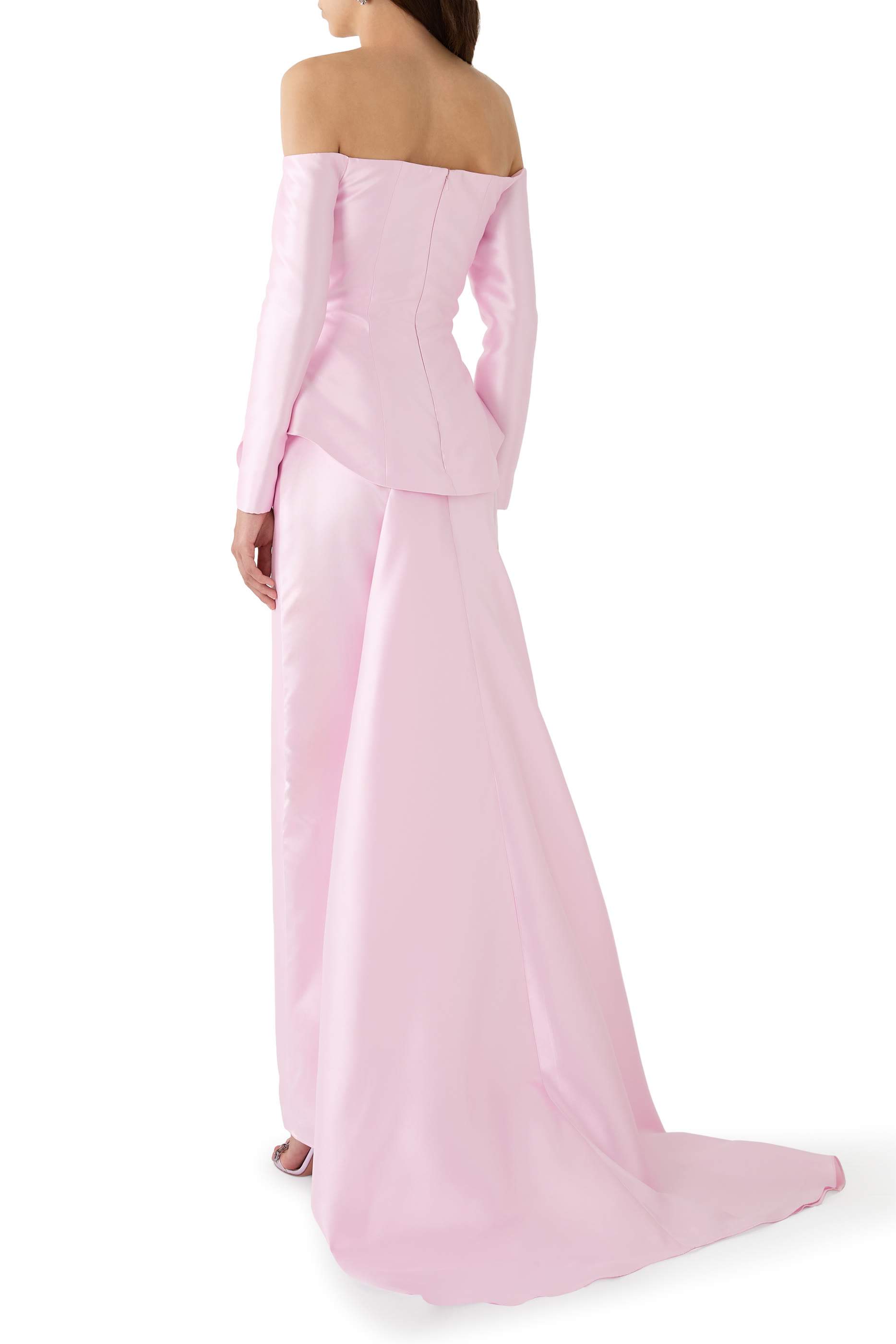 Mikado Off-Shoulder Gown