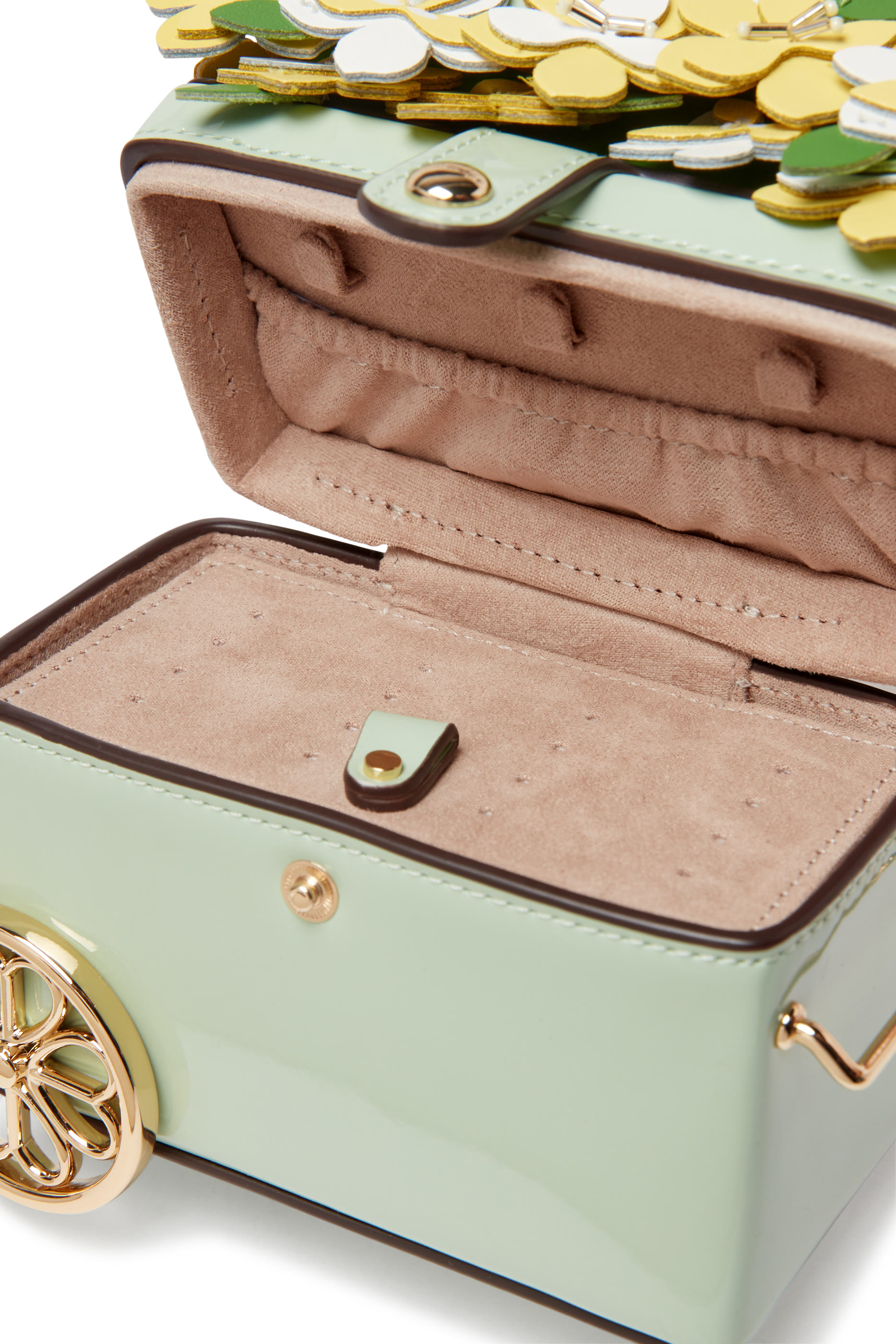 Floral Leather Travel Vanity Case