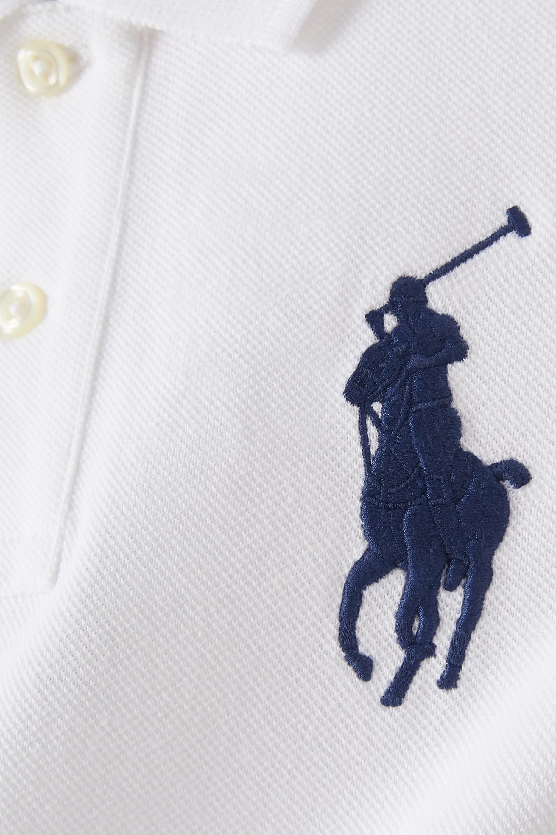 Kids Big Pony Cotton Mesh Polo Shirt