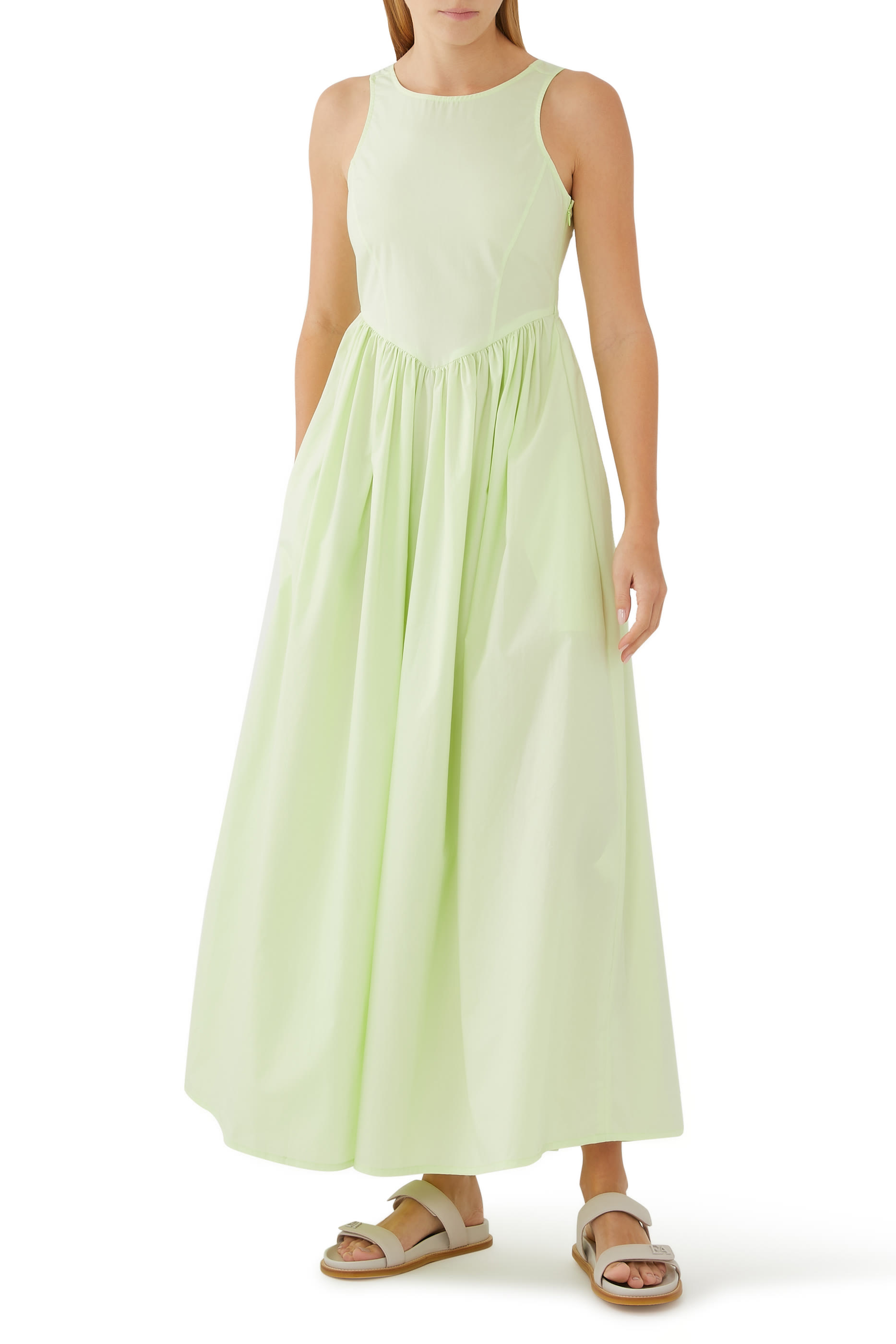 Pleated Maxi Dress