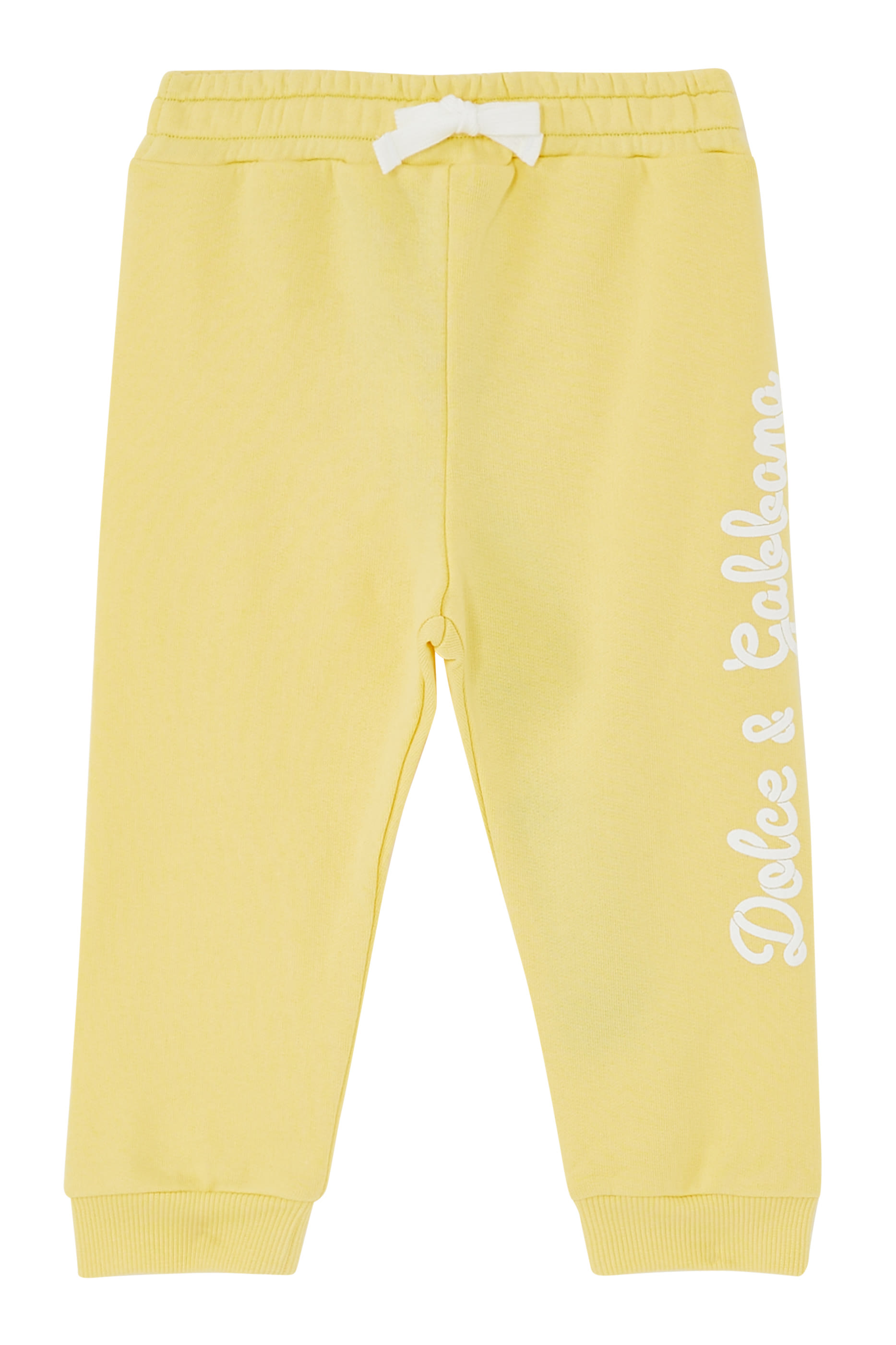 Kids Drawstring Trousers with Rib Knit Detailing