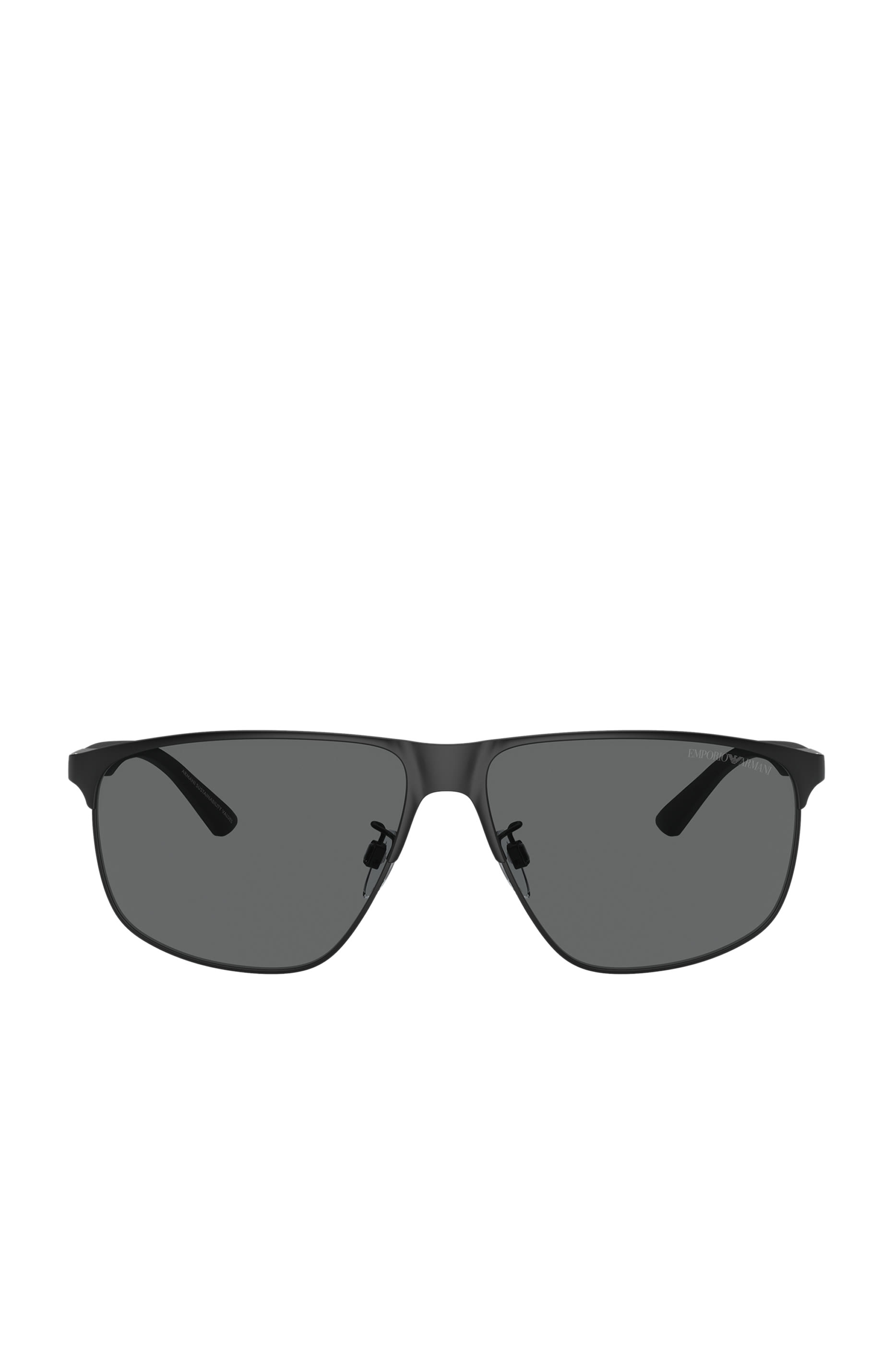 Matte Blue D Frame Sunglasses with Dark Grey Lenses