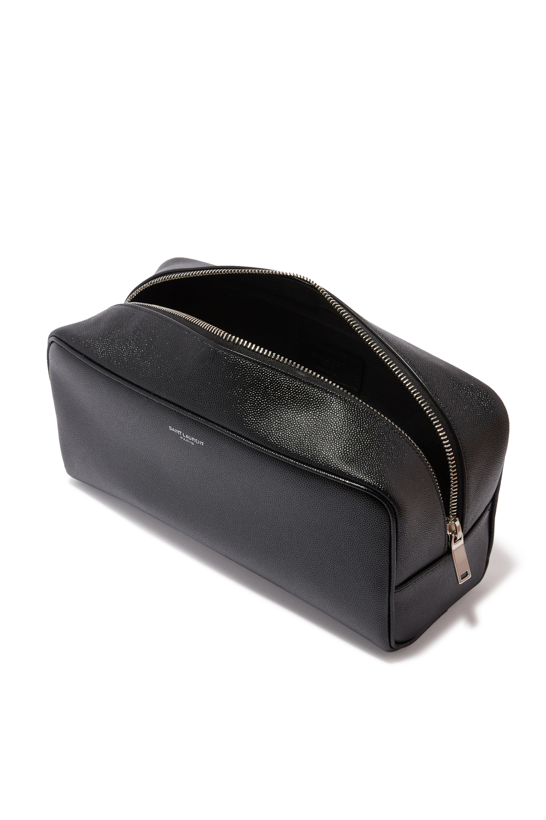 Grained Leather Wash Bag