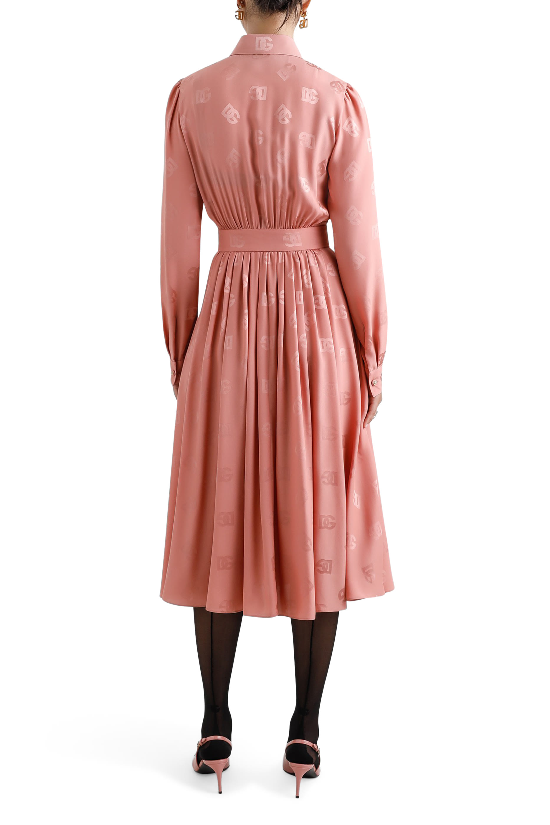 Monogram-Jacquard Midi Dress