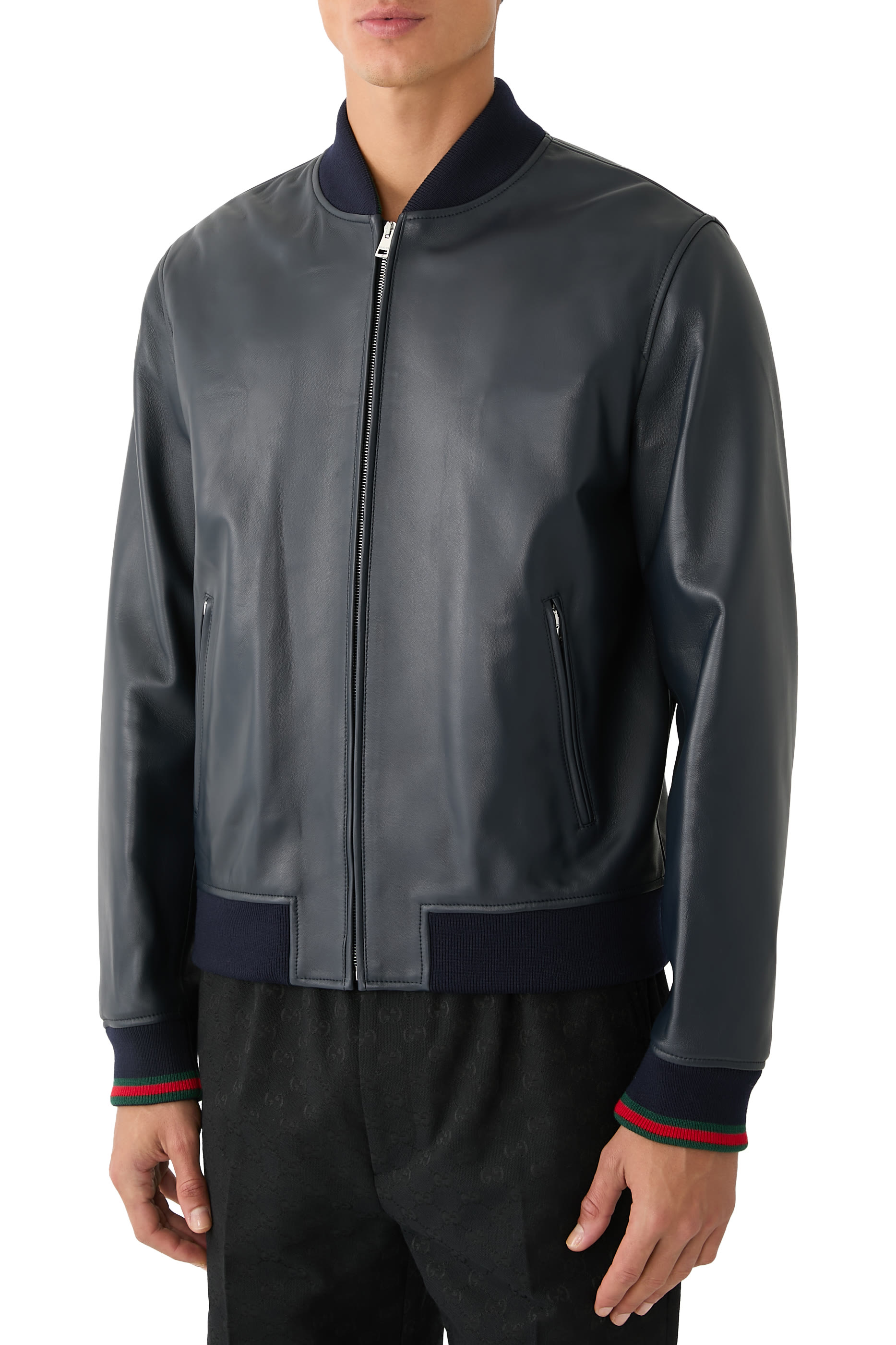 Nappa Leather Zip Jacket