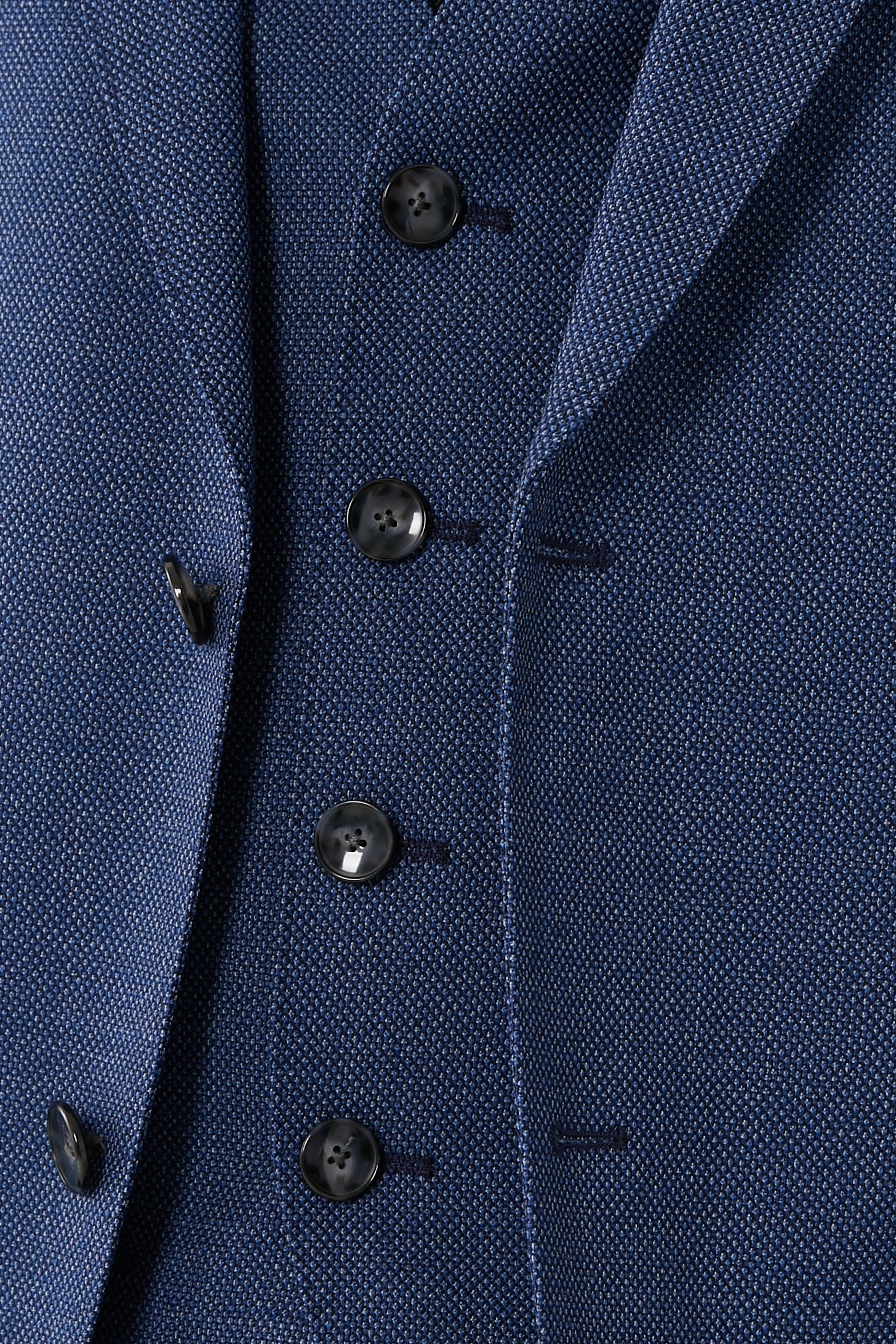 Wool-Blend Three-Piece Slim-Fit Suit