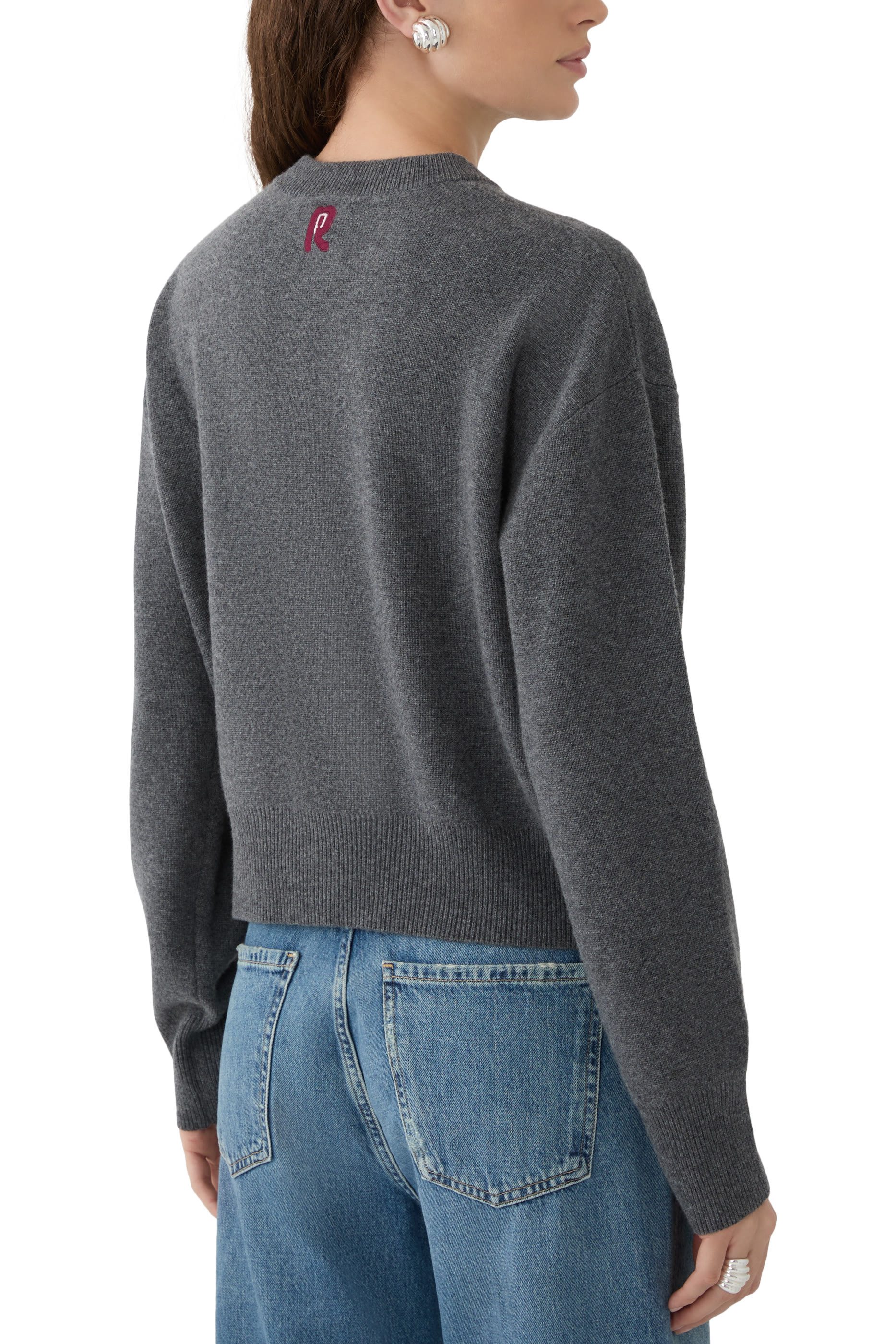 Floral-Embroidered Cardigan