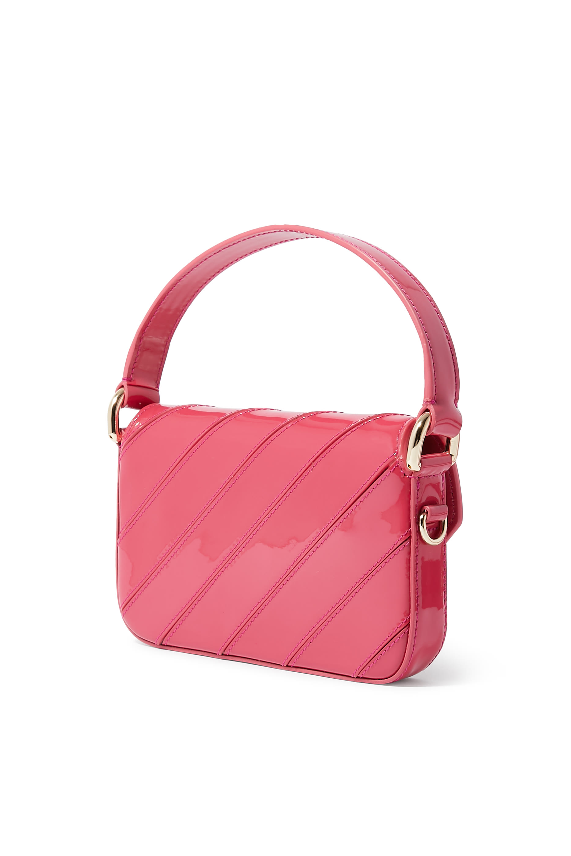 Small Wave Patent Leather Shoulder Bag