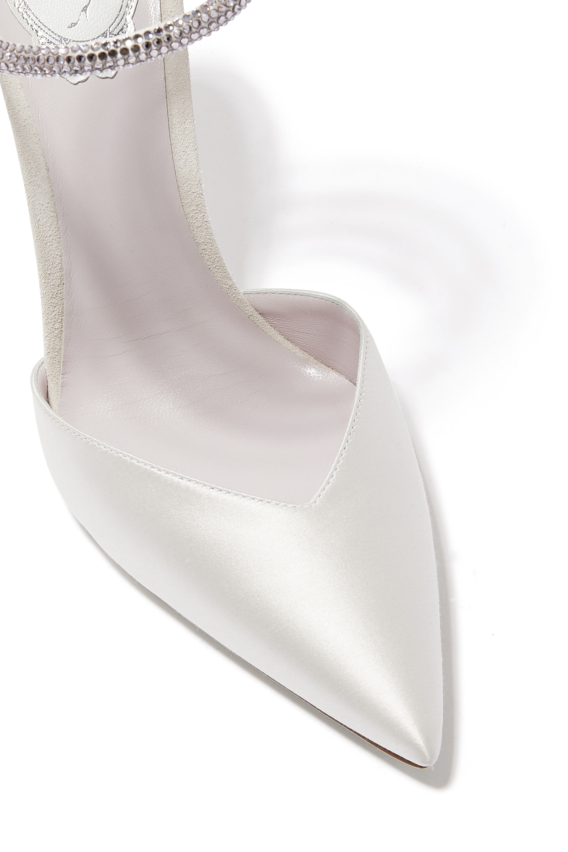Cleo 105 Crystal Wrap Around Satin Pumps